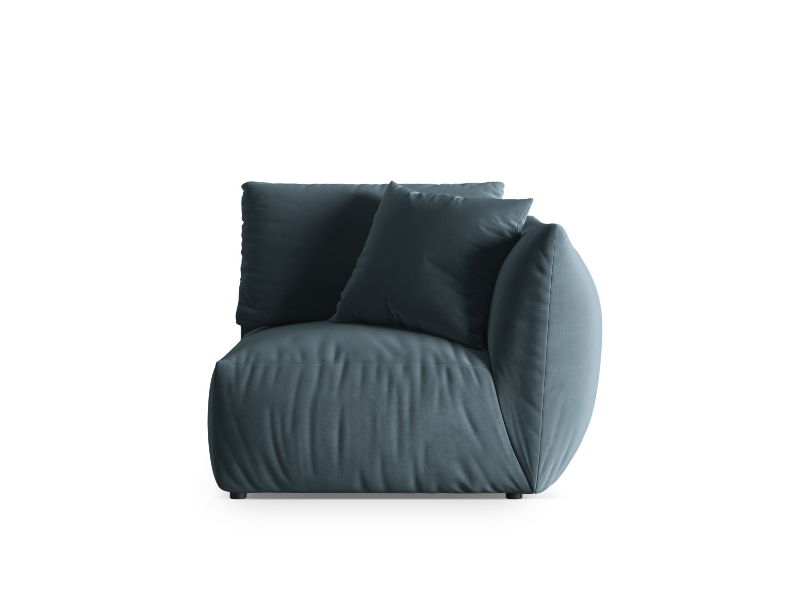 Chris Velour Modul rechts 1 Sitzer in Pastel Blue präsentiert im Onlineshop von KAQTU Design AG. Modulares Sofa ist von Micadoni