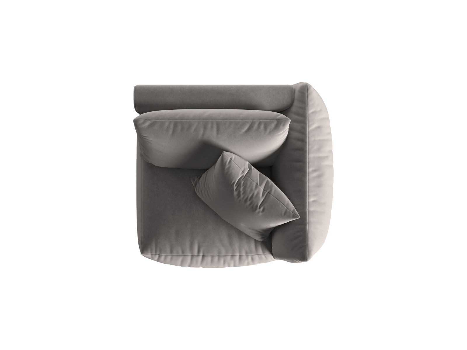 Elegantes Chris Velour Modul für den rechten Sitzplatz, ideal für kreative Sofa-Arrangements und stilvolle Einrichtungsideen.