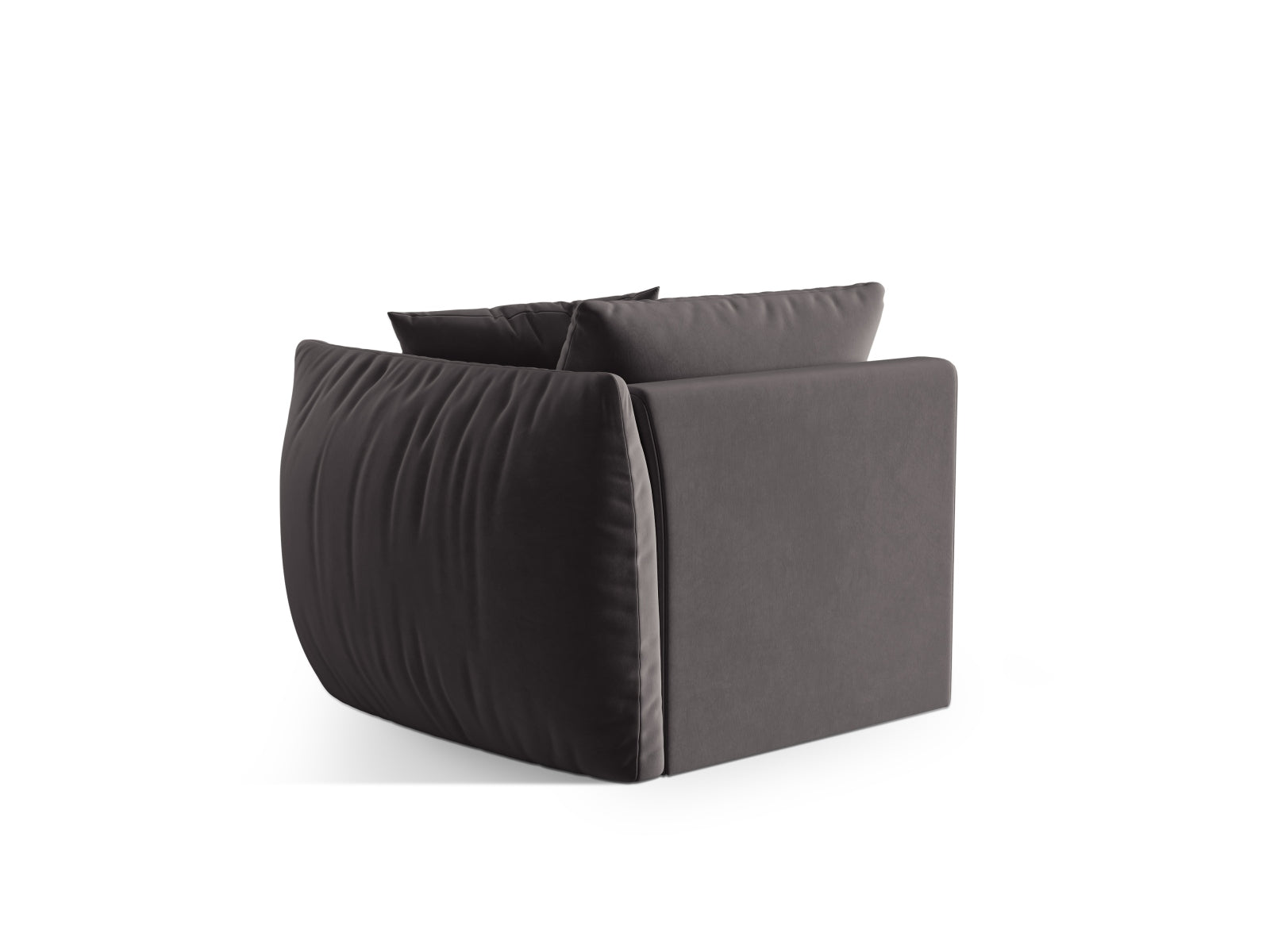 Stylisches Chris Velour Modul rechts 1 Sitzer in edlem Dunkelgrau, perfekt für kreative Sofa-Kombinationen von Micadoni, erhältlich bei KAQTU.