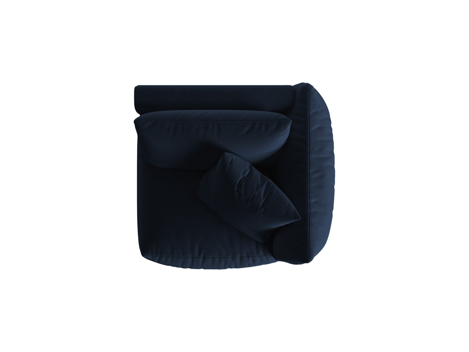 Elegantes Chris Velour Modul 1 Sitzer in Royal Blue-Casino, ideal für stilvolle Wohnräume und kreative Einrichtungslösungen.