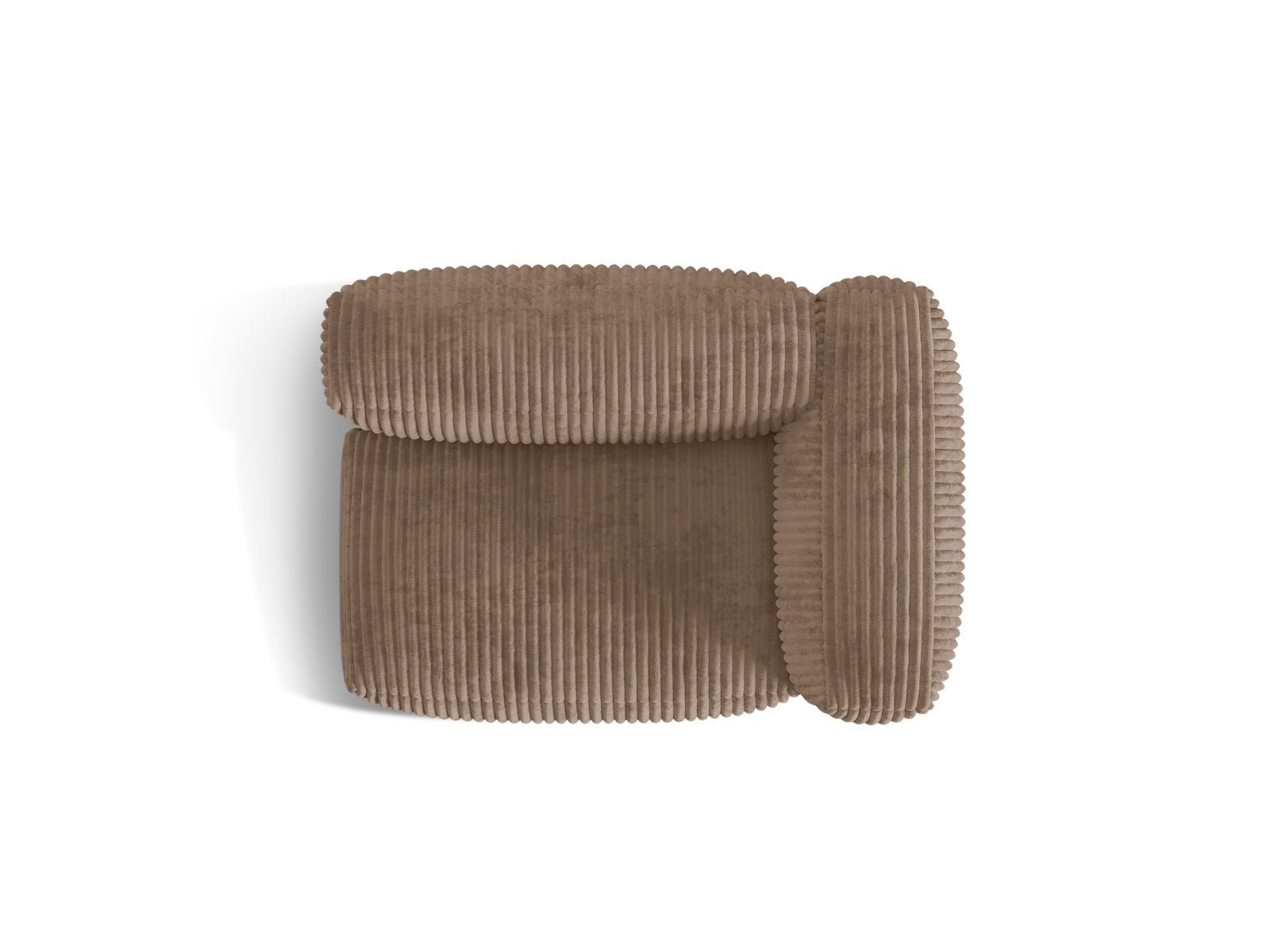 Eleganter rechter 1-Sitzer Martina Modul in Acorn-Tilia, ideal für stilvolle Wohnkonzepte und vielseitige Einrichtungsmöglichkeiten.