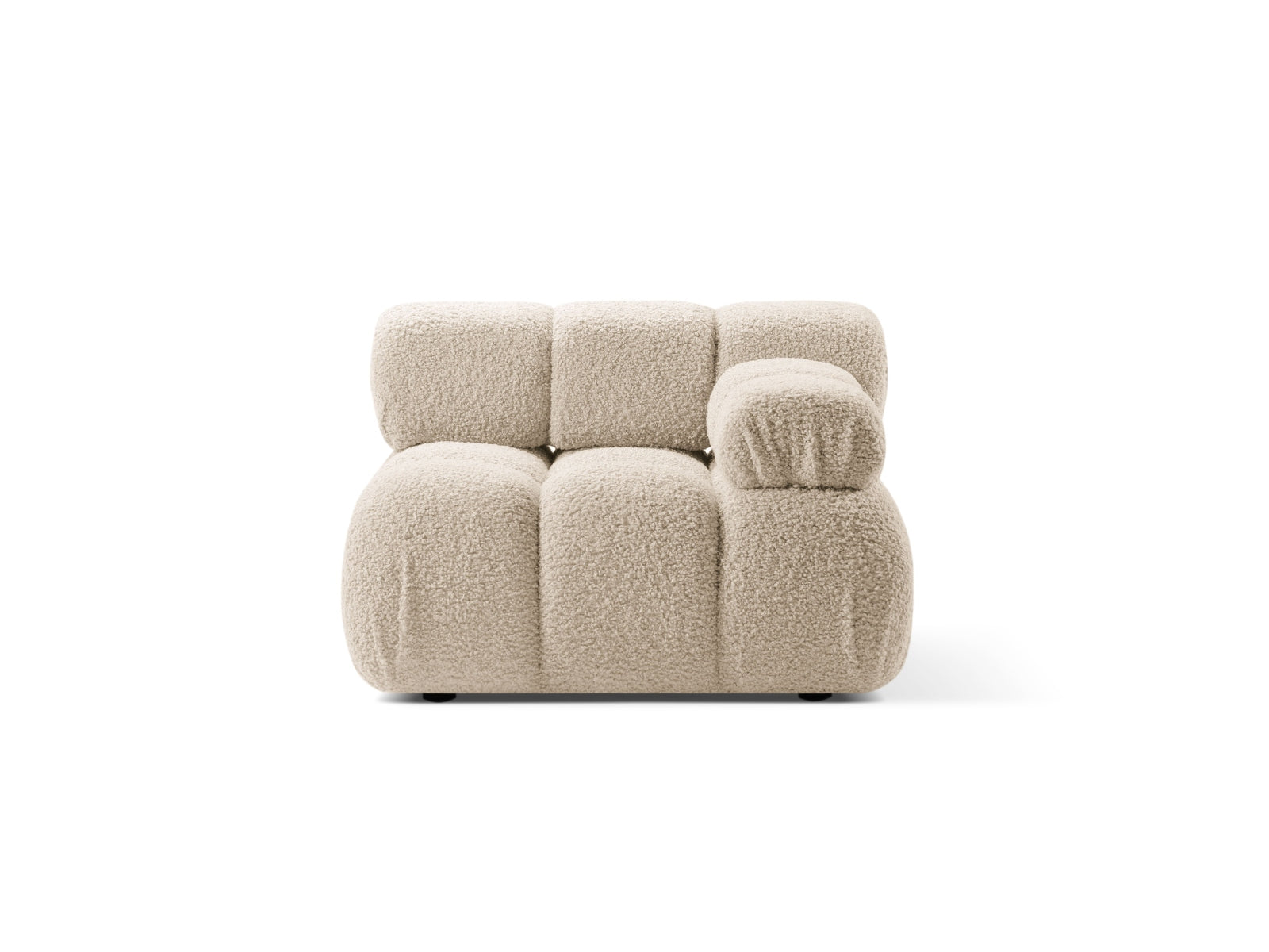 Bellis Boucle Modul rechts 1 Sitzer in Light Beige präsentiert im Onlineshop von KAQTU Design AG. Modulares Sofa ist von Micadoni