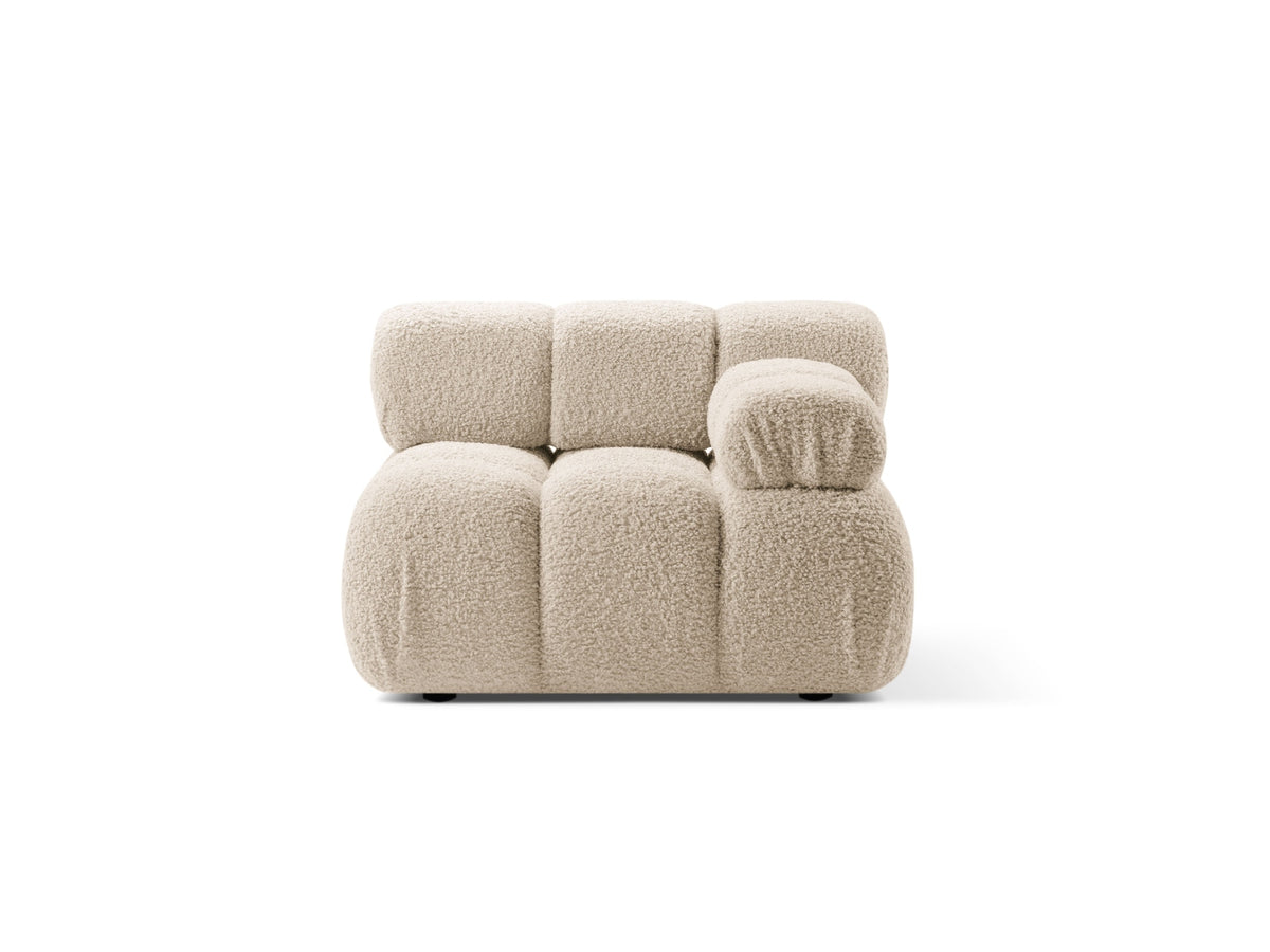 Bellis Boucle Modul rechts 1 Sitzer in Light Beige-Rolf präsentiert im Onlineshop von KAQTU Design AG. Modulares Sofa ist von Micadoni