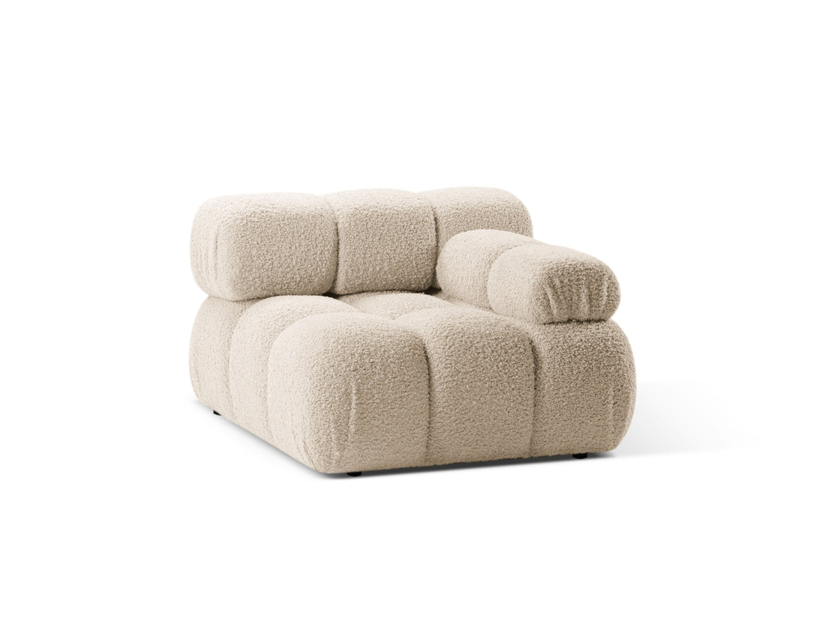 Bellis Boucle Modul rechts 1 Sitzer in Light Beige-Rolf präsentiert im Onlineshop von KAQTU Design AG. Modulares Sofa ist von Micadoni
