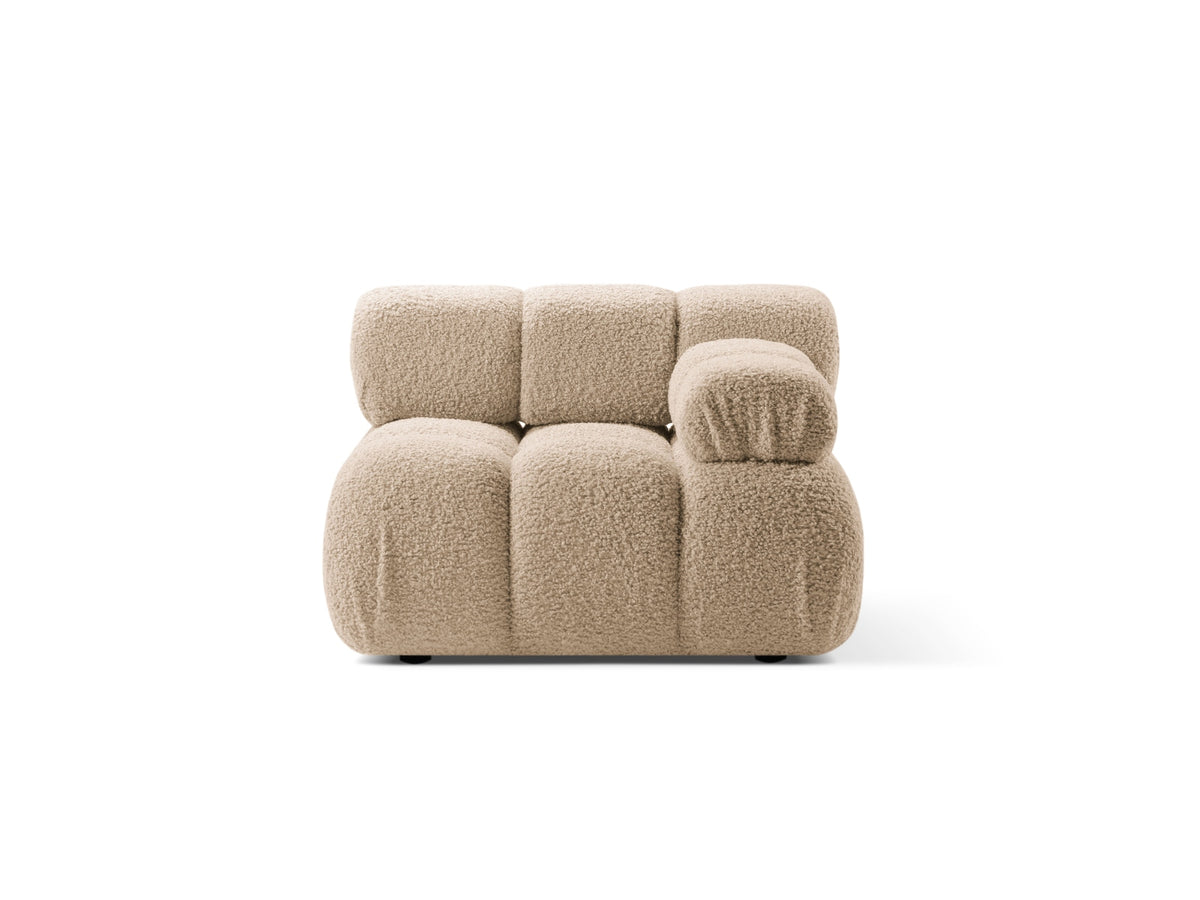 Bellis Boucle Modul rechts 1 Sitzer in Sand-Rolf präsentiert im Onlineshop von KAQTU Design AG. Modulares Sofa ist von Micadoni