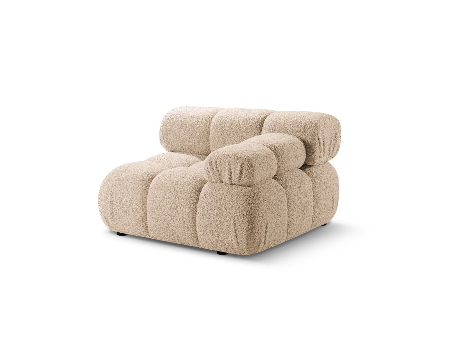 Bellis Boucle Modul rechts 1 Sitzer in Sand-Rolf präsentiert im Onlineshop von KAQTU Design AG. Modulares Sofa ist von Micadoni