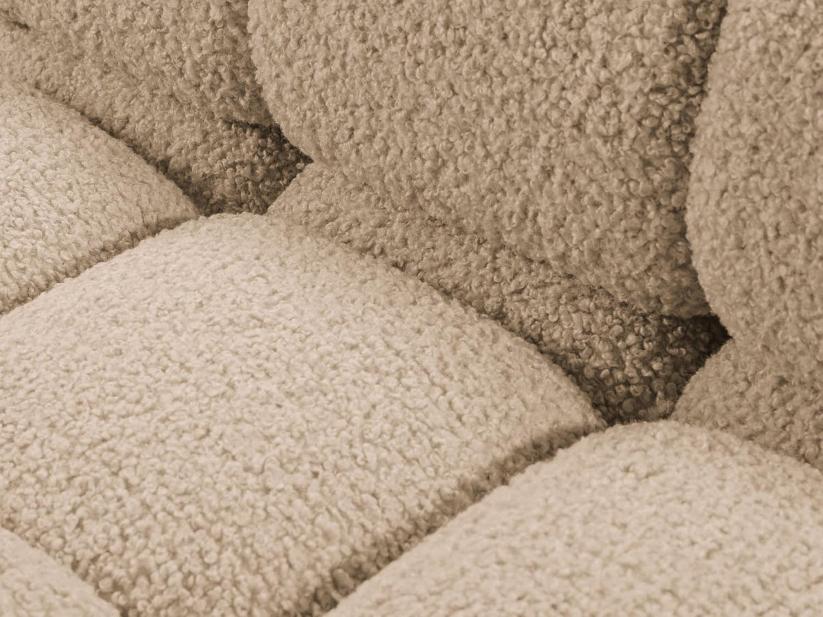 Bellis Boucle Modul rechts 1 Sitzer in Sand-Rolf präsentiert im Onlineshop von KAQTU Design AG. Modulares Sofa ist von Micadoni