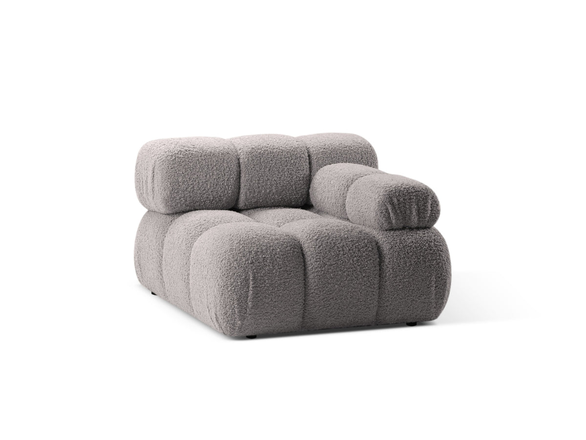 Bellis Boucle Modul rechts 1 Sitzer in Light Grey-Rolf präsentiert im Onlineshop von KAQTU Design AG. Modulares Sofa ist von Micadoni