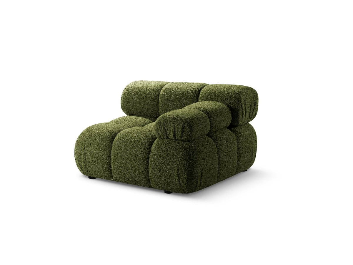 Bellis Boucle Modul rechts 1 Sitzer in Green-Rolf präsentiert im Onlineshop von KAQTU Design AG. Modulares Sofa ist von Micadoni