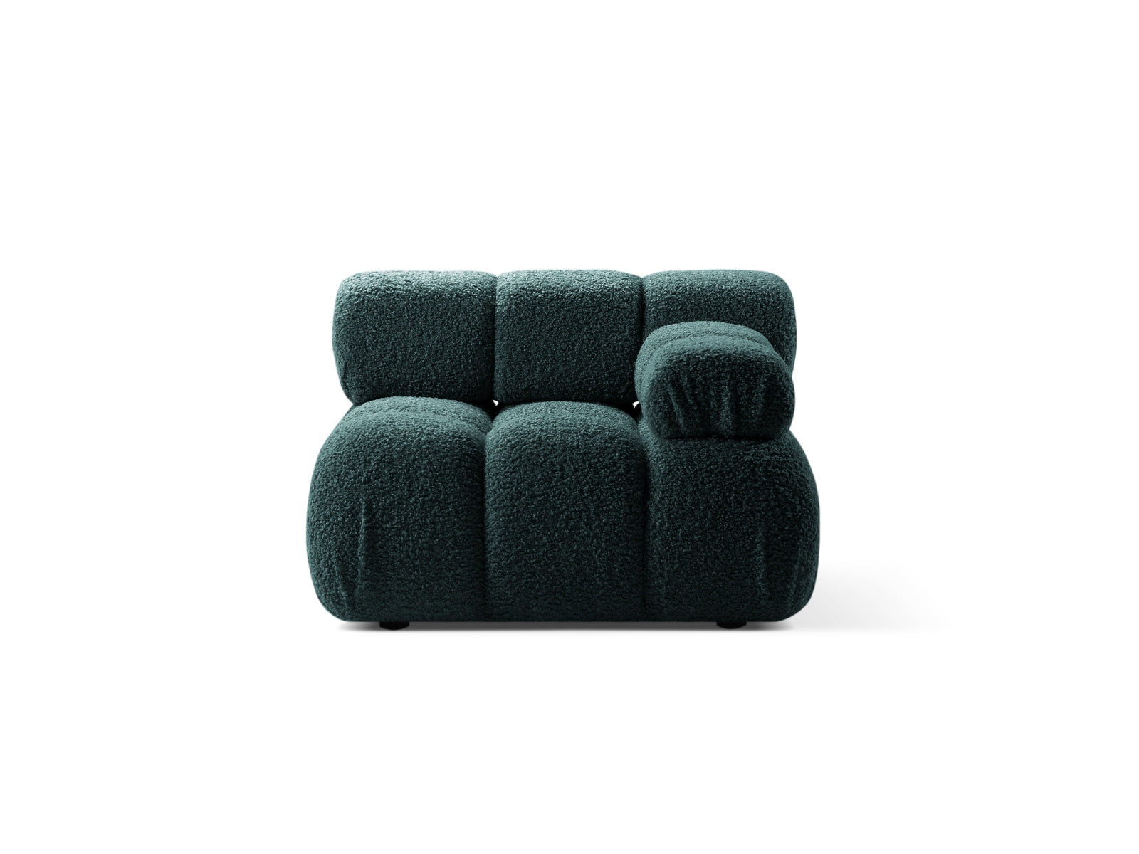 Bellis Boucle Modul rechts 1 Sitzer in Petrol präsentiert im Onlineshop von KAQTU Design AG. Modulares Sofa ist von Micadoni