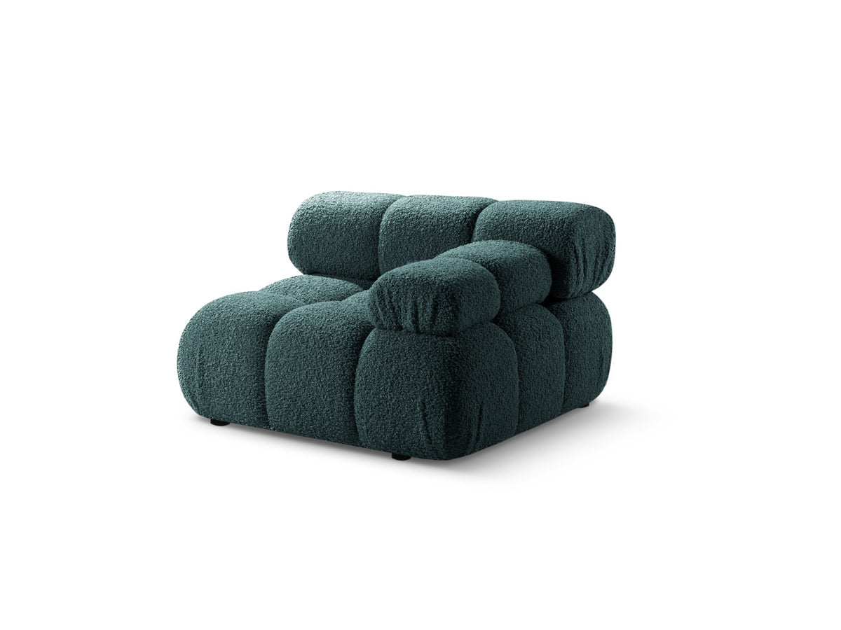 Bellis Boucle Modul rechts 1 Sitzer in Petrol-Rolf präsentiert im Onlineshop von KAQTU Design AG. Modulares Sofa ist von Micadoni