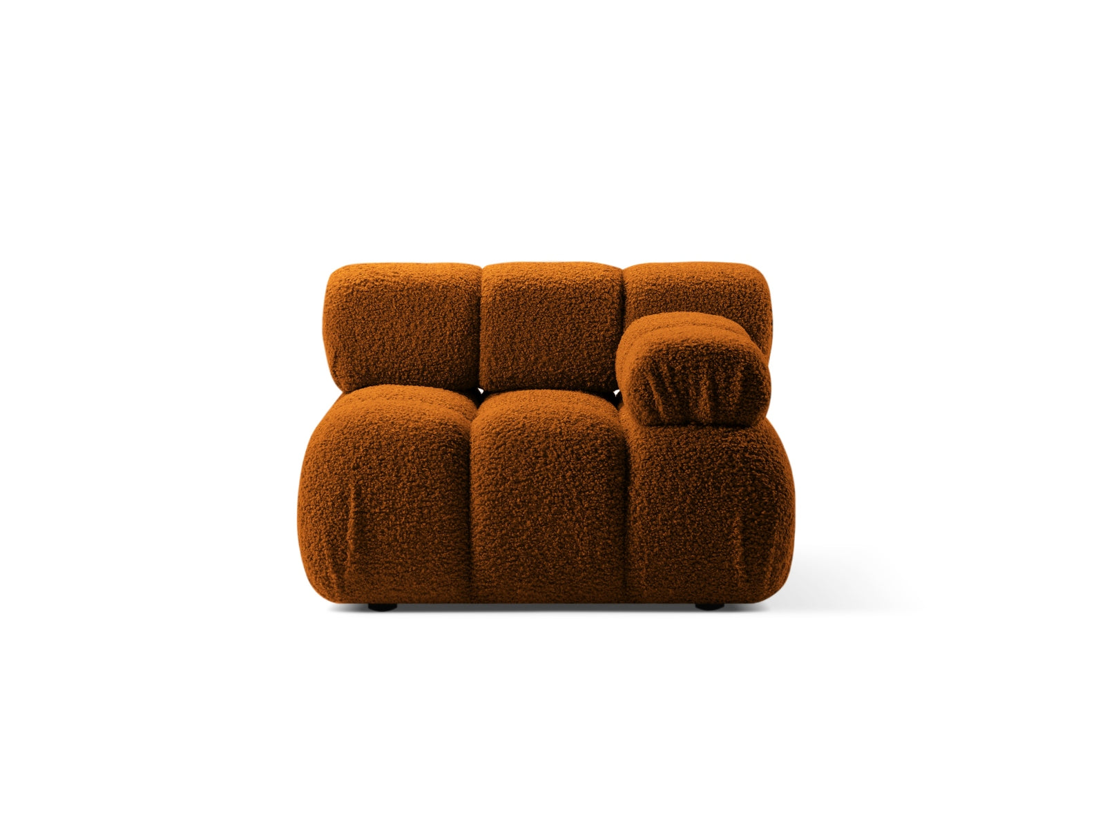 Bellis Boucle Modul rechts 1 Sitzer in Brick präsentiert im Onlineshop von KAQTU Design AG. Modulares Sofa ist von Micadoni