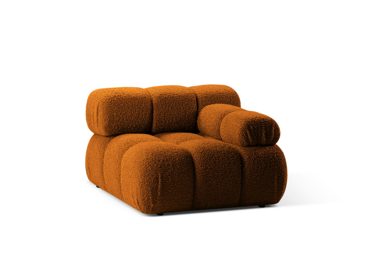 Bellis Boucle Modul rechts 1 Sitzer in Brick-Rolf präsentiert im Onlineshop von KAQTU Design AG. Modulares Sofa ist von Micadoni