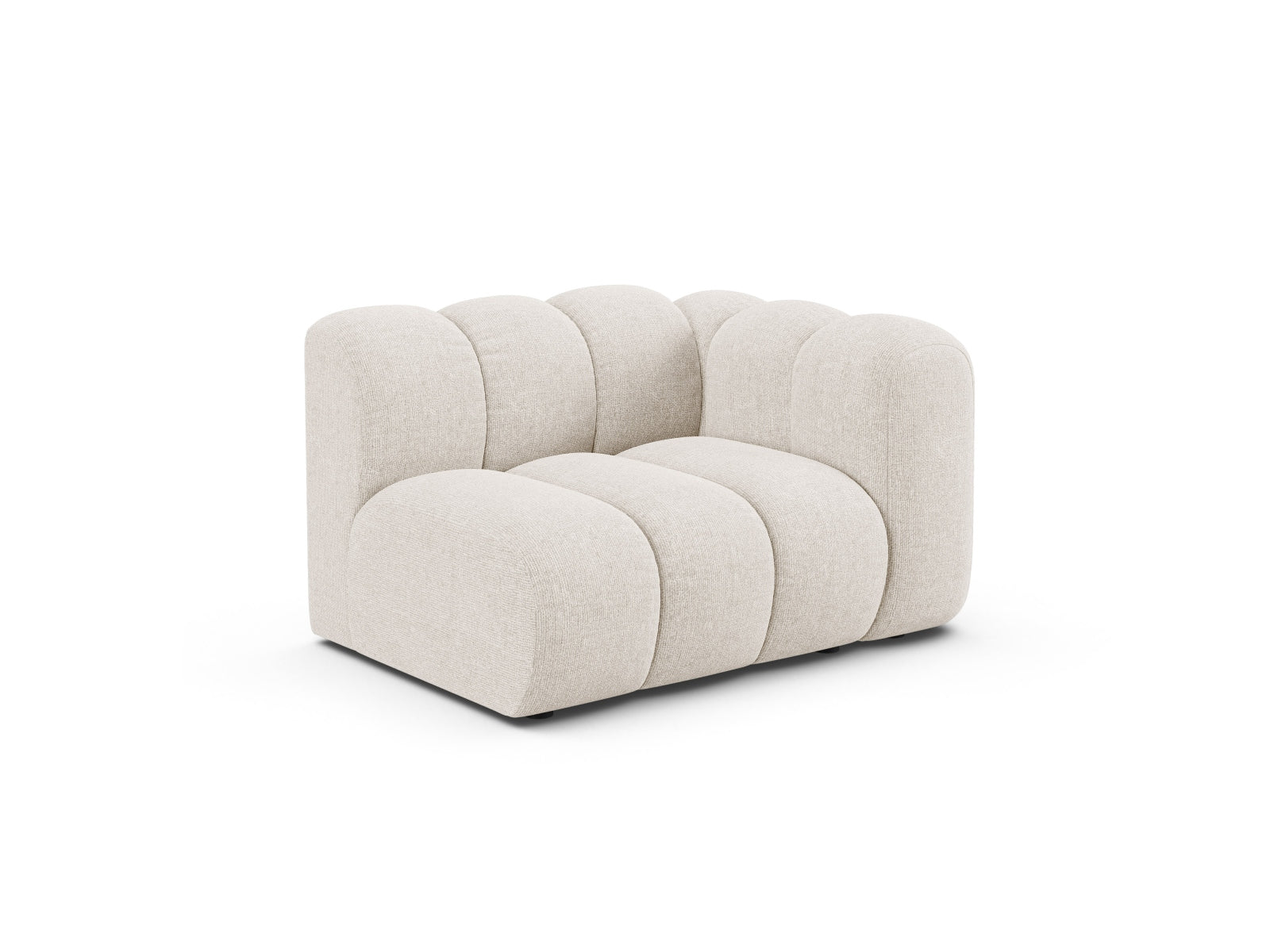 Elegantes Lupine Modul für ein modulares Sofa, rechtsseitig, in sanftem Light Beige, ideal für stilvolle Wohnräume.