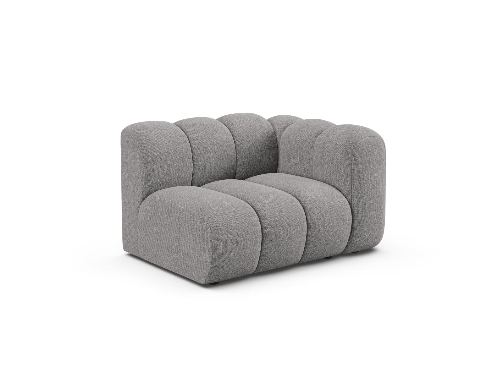Rechtsseitiges 1-Sitzer Modul des Lupine Sofas in hellem Grau, ideal für individuelle Wohnraumgestaltungen.