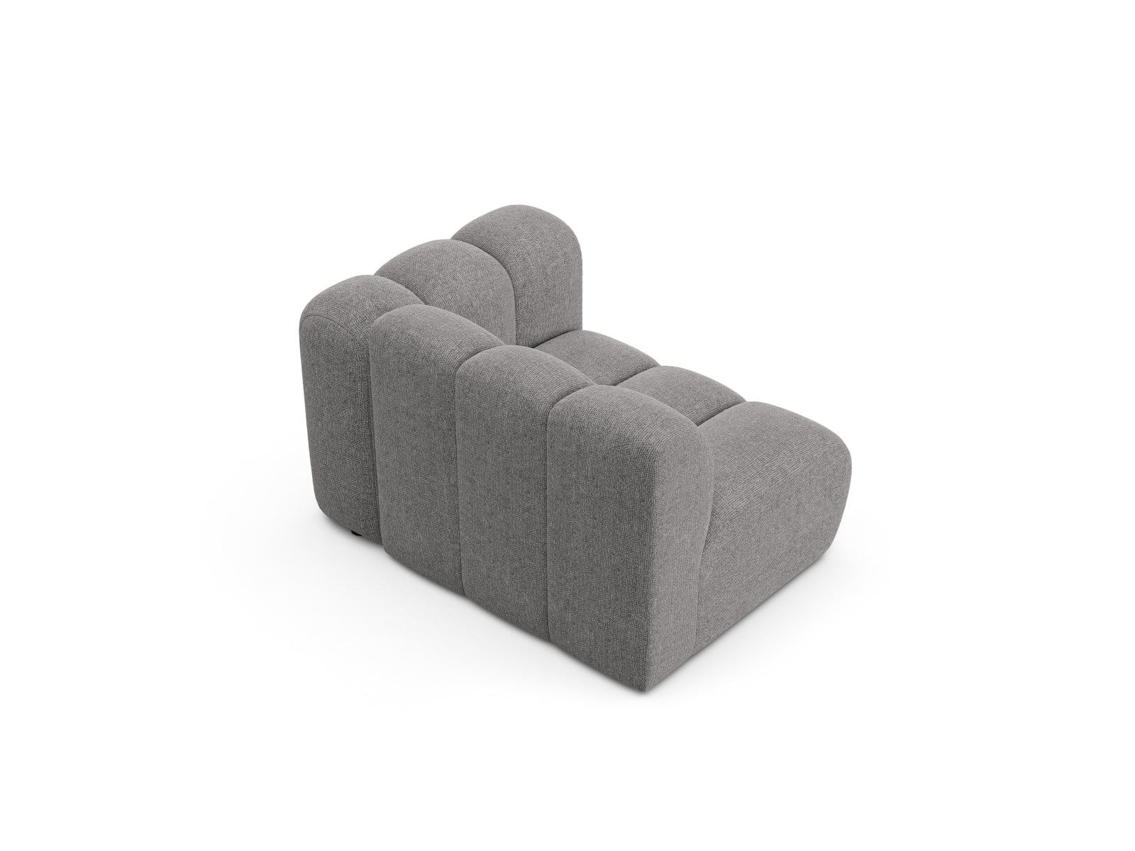 Rechtsseitiges 1-Sitzer Modul des Lupine Sofas in elegantem Hellgrau, perfekt für kreative und flexible Raumkonzepte.