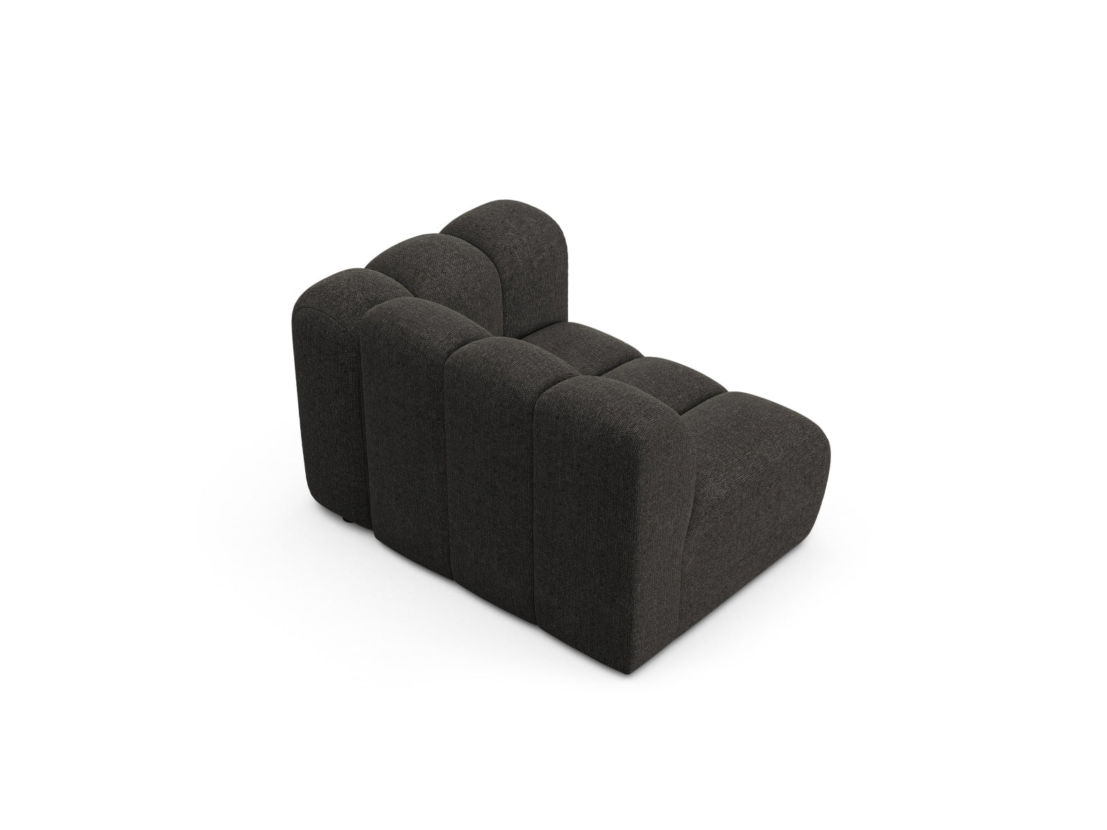 Rechtsseitiges 1-Sitzer Modul des Lupine Sofas in elegantem Dunkelgrau, perfekt für kreative und flexible Raumkonzepte.