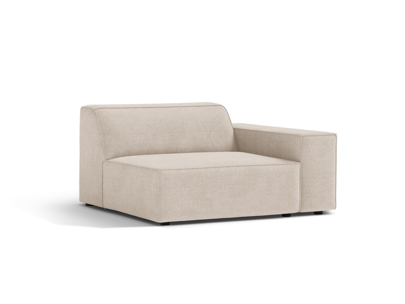 Beige 1-Sitzer Modul Rechts Jodie von Micadoni, stilvolles Sofa-Modul für individuelle Wohnkonzepte und modernes Design.