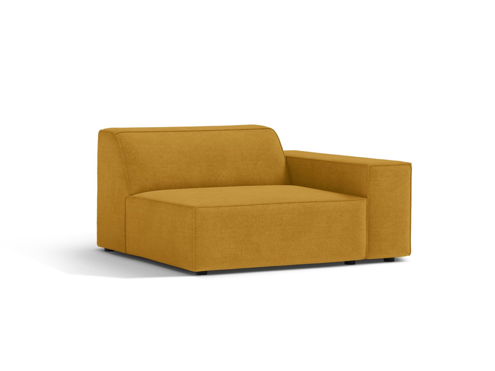 Elegantes 1-Sitzer Modul Rechts Jodie in strahlendem Gelb, ideal für moderne Wohnräume und flexible Einrichtungsideen.