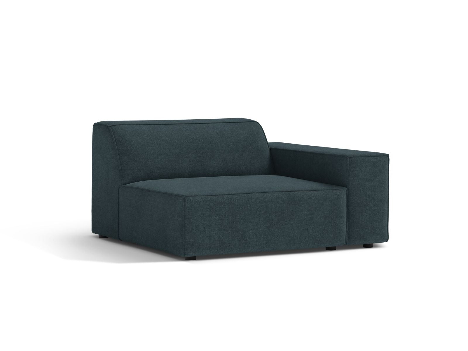 Elegantes 1-Sitzer Modul Rechts Jodie in tiefem Petrol, ideal für individuelle Sofa-Arrangements und modernes Wohndesign von Micadoni.