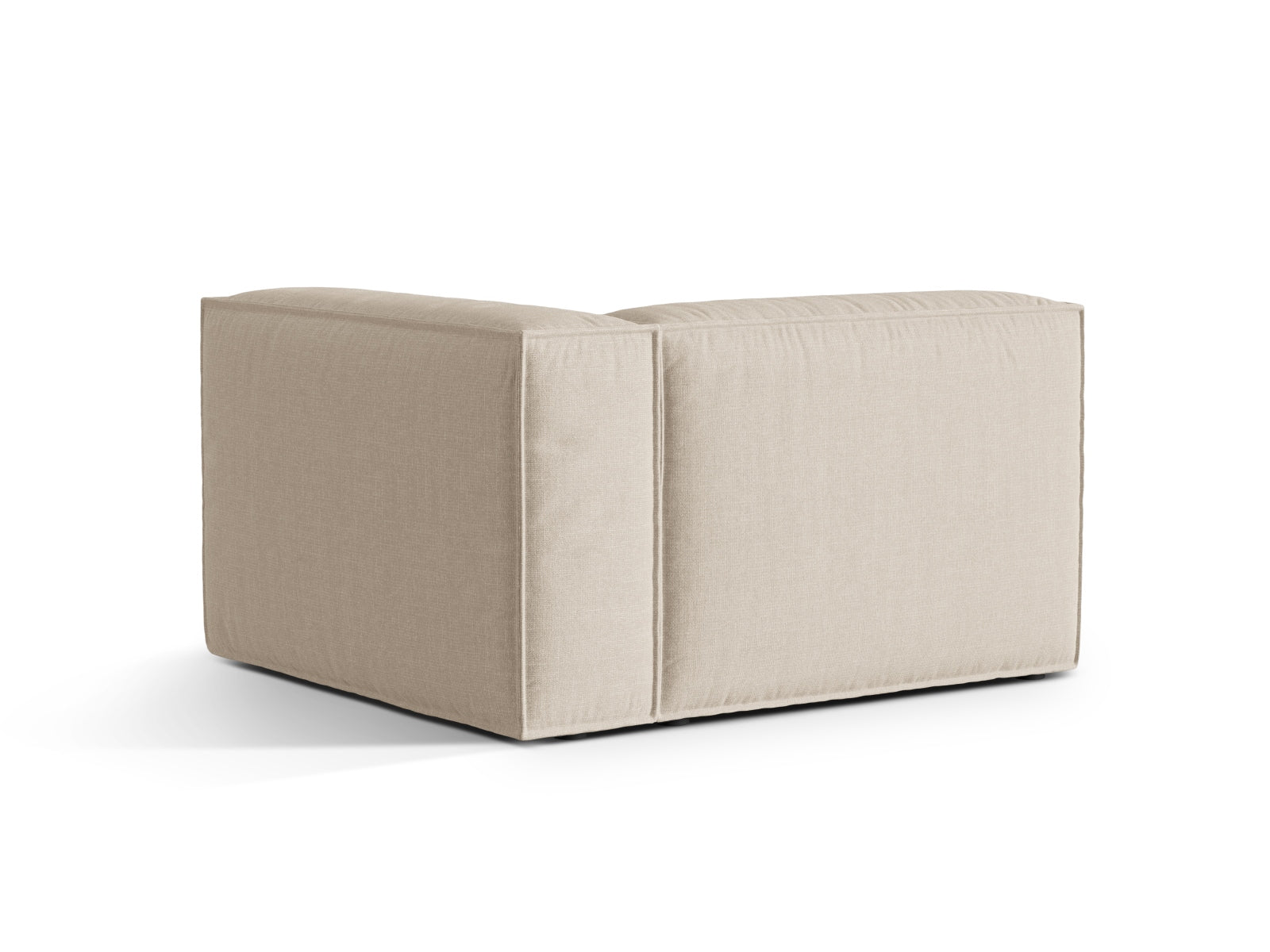 Elegantes 1-Sitzer Sofa rechts Nuria in sanftem Beige, ideal für moderne Wohnkonzepte. Teil der vielseitigen Modular-Kollektion von Micadoni.