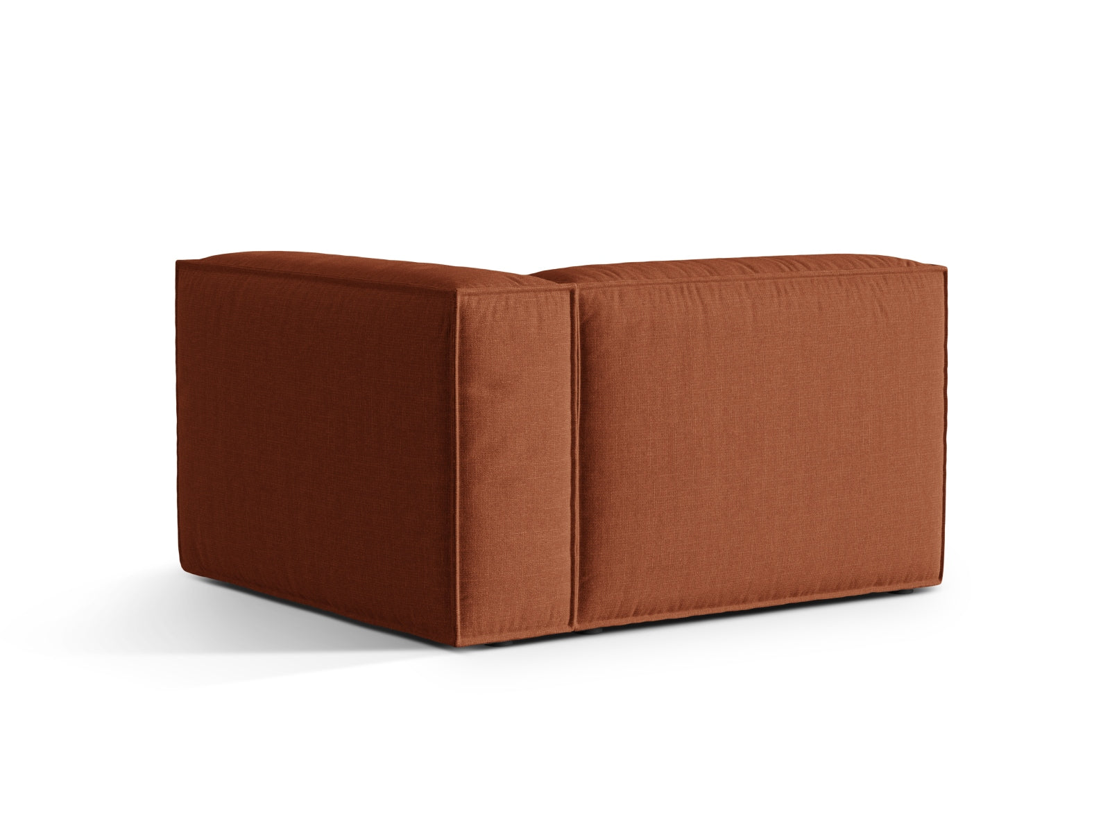 Elegantes 1-Sitzer Sofa rechts Nuria in modernem Brick-Liberty, ideal für kreative Wohnkonzepte und individuelle Raumgestaltungen.