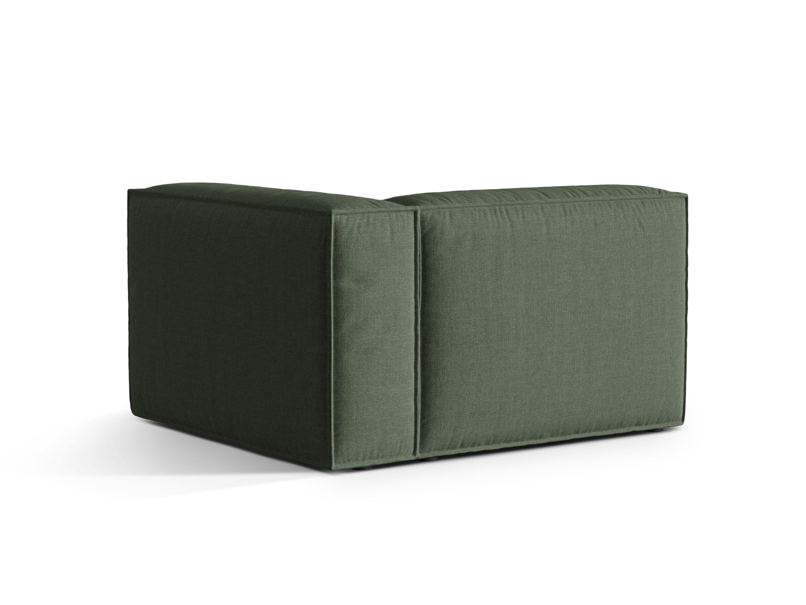 Elegantes 1-Sitzer Sofa rechts Nuria in modernem Moosgrün, ideal für stilvolle Wohnräume und vielseitige Einrichtungskonzepte von Micadoni.