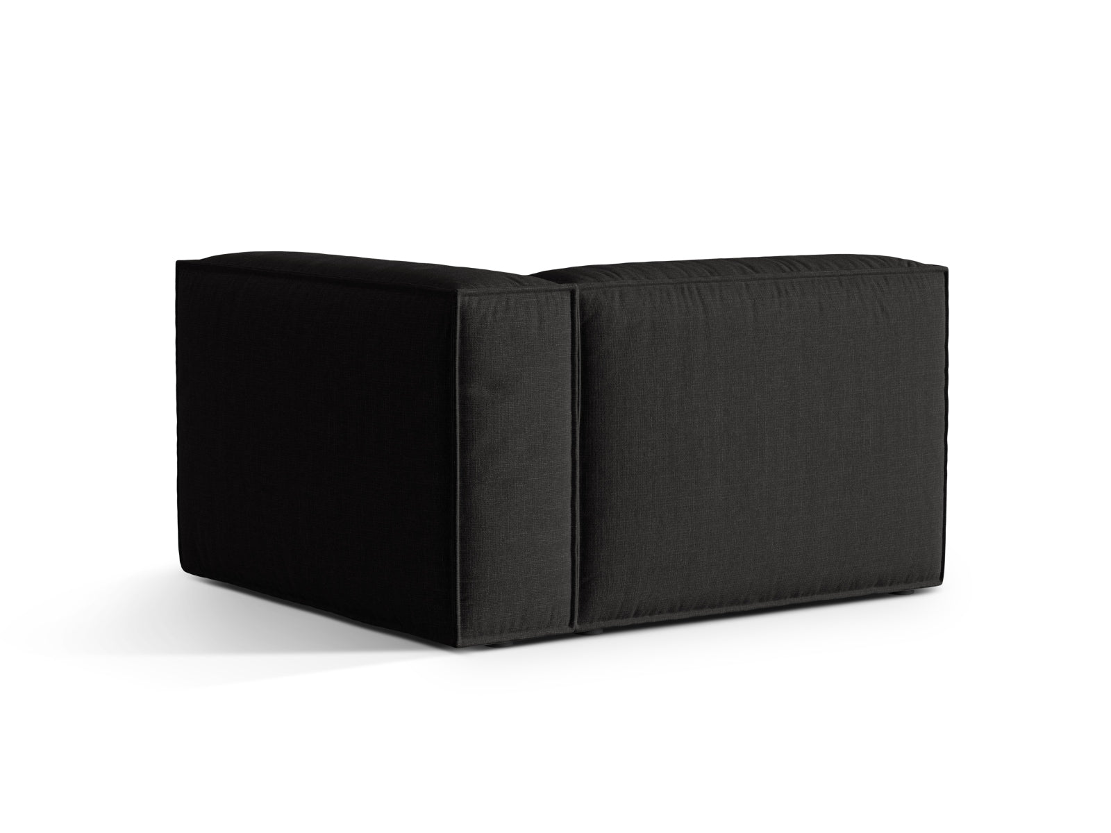 Elegantes 1-Sitzer Sofa rechts Nuria in Schwarz, ideal für moderne Wohnräume. Hochwertige Verarbeitung und zeitgemäße Ästhetik von Micadoni.
