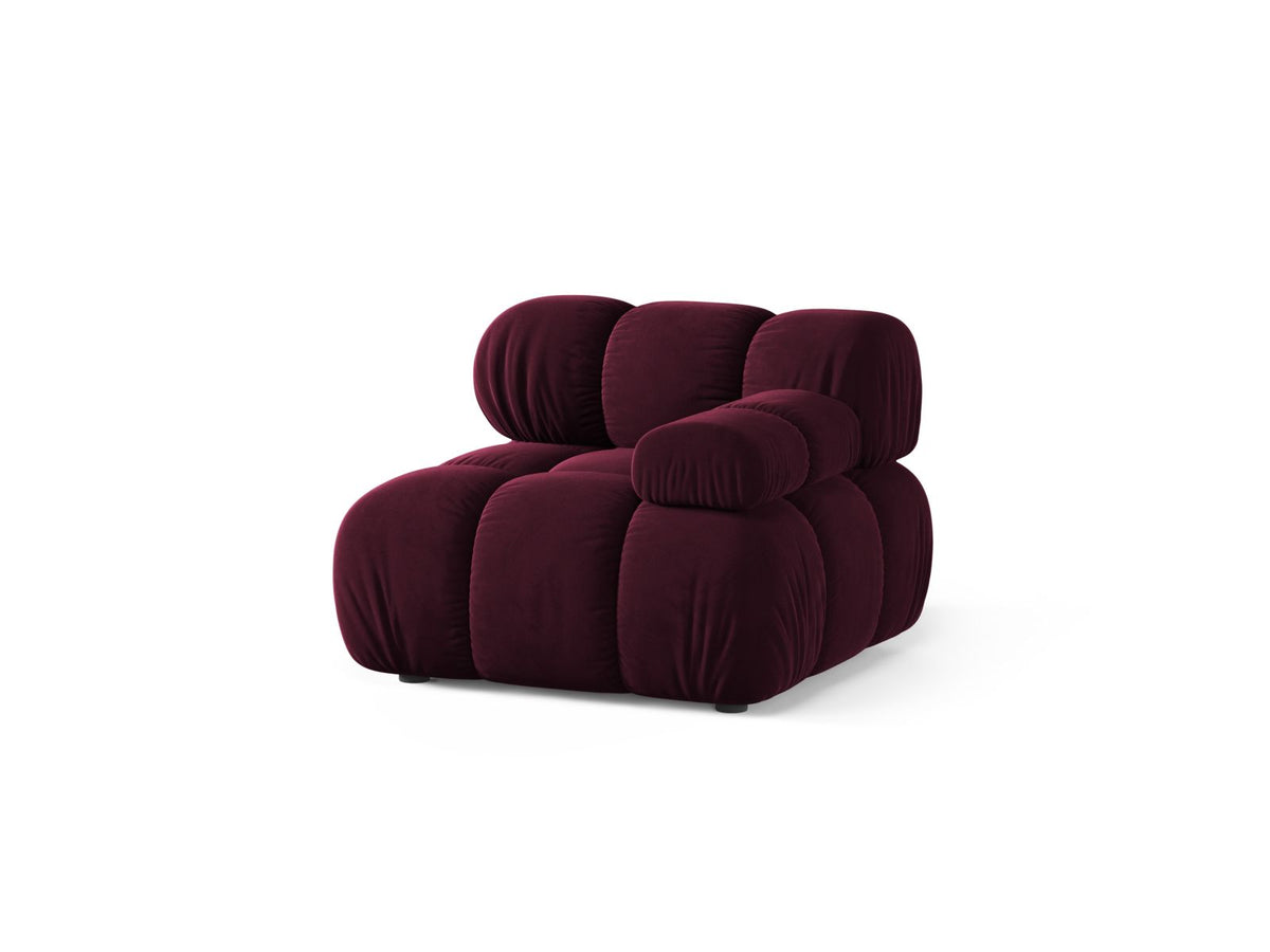 1-Sitzer Modul rechts Bellis in Burgundy-Venus präsentiert im Onlineshop von KAQTU Design AG. Modulares Sofa ist von Micadoni