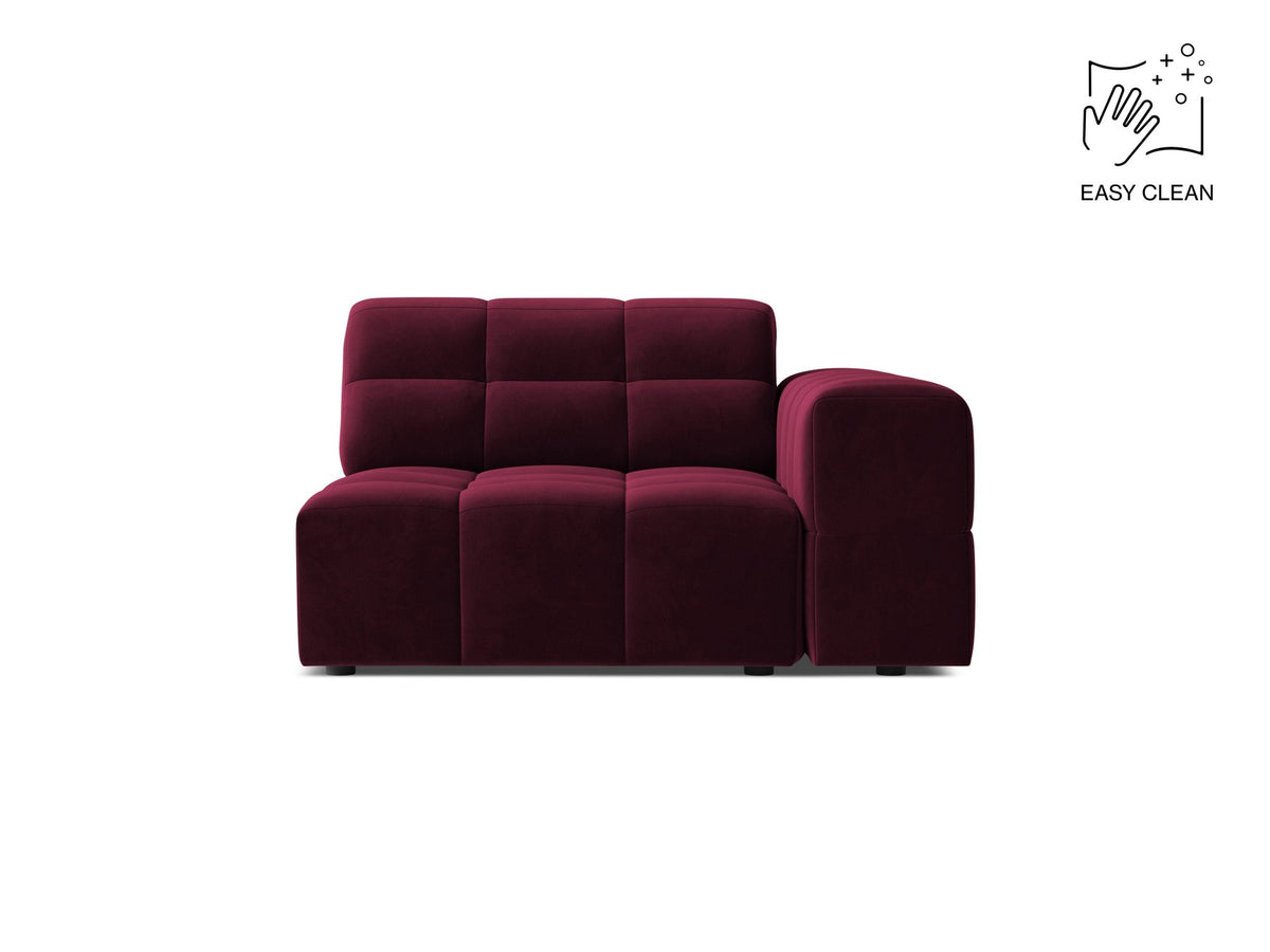 Modulares Sofa Jennifer von Micadoni in leichtem Beige mit Eden-Stoff, schwarzen Kunststoffbeinen und rechter Ausrichtung.