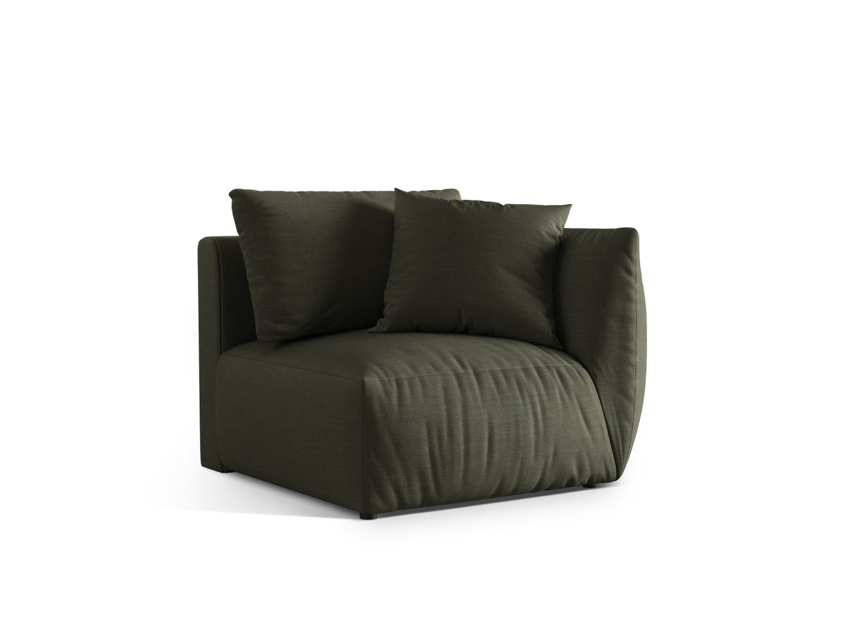 Chris Modul rechts 1 Sitzer in Muted Blue-LINS präsentiert im Onlineshop von KAQTU Design AG. Modulares Sofa ist von Micadoni