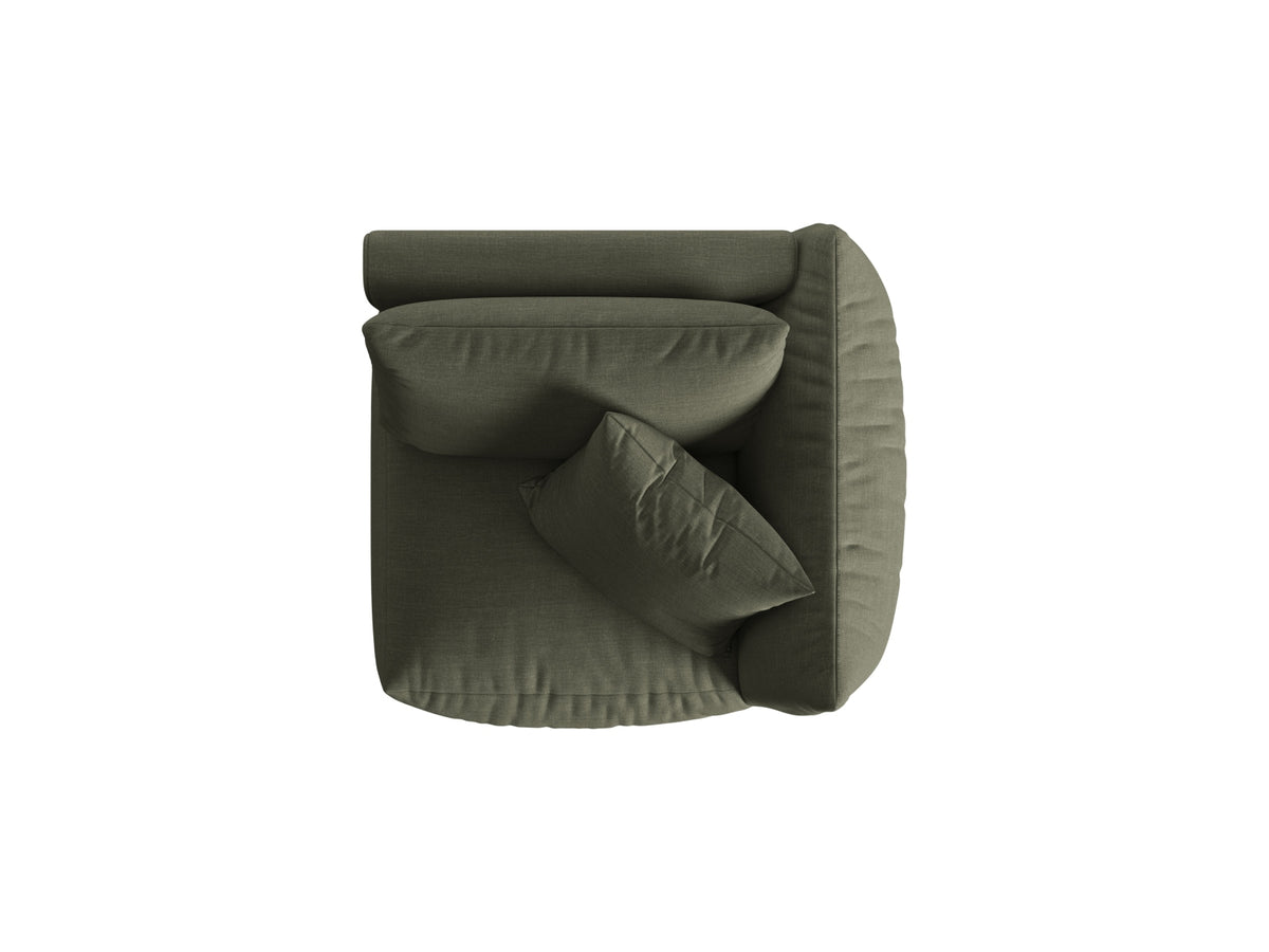 Chris Modul rechts 1 Sitzer in Muted Blue-LINS präsentiert im Onlineshop von KAQTU Design AG. Modulares Sofa ist von Micadoni