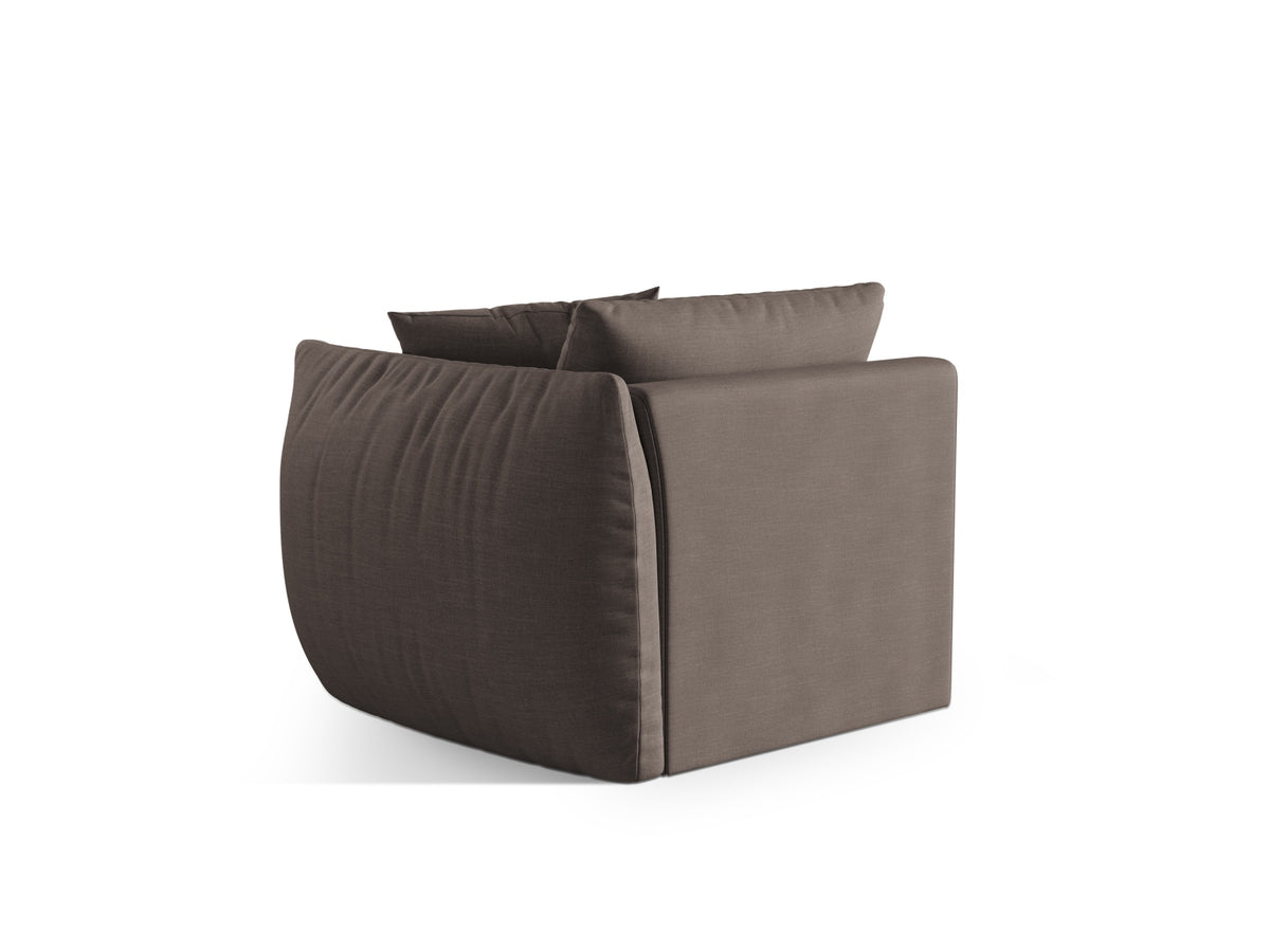 Chris Modul rechts 1 Sitzer in Warm grey-LINS präsentiert im Onlineshop von KAQTU Design AG. Modulares Sofa ist von Micadoni