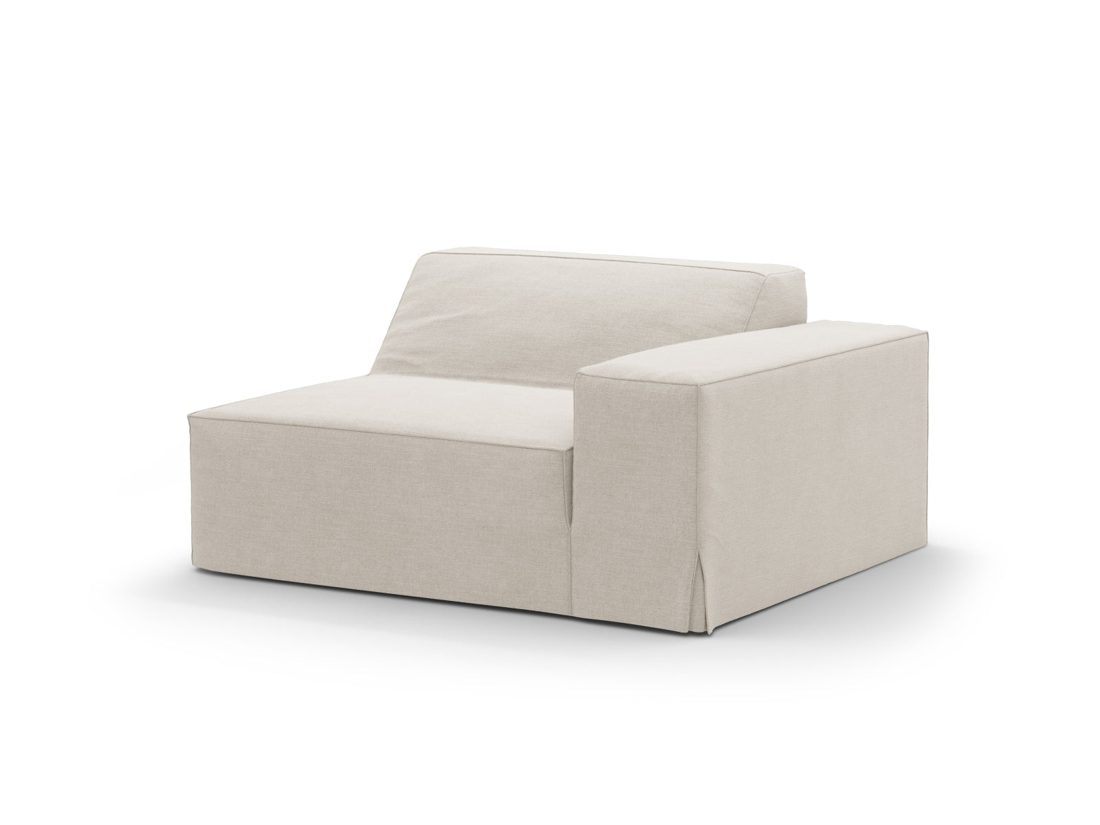 Jodie Modul rechts 1 Sitzer in Natural-LINS präsentiert im Onlineshop von KAQTU Design AG. Modulares Sofa ist von Micadoni