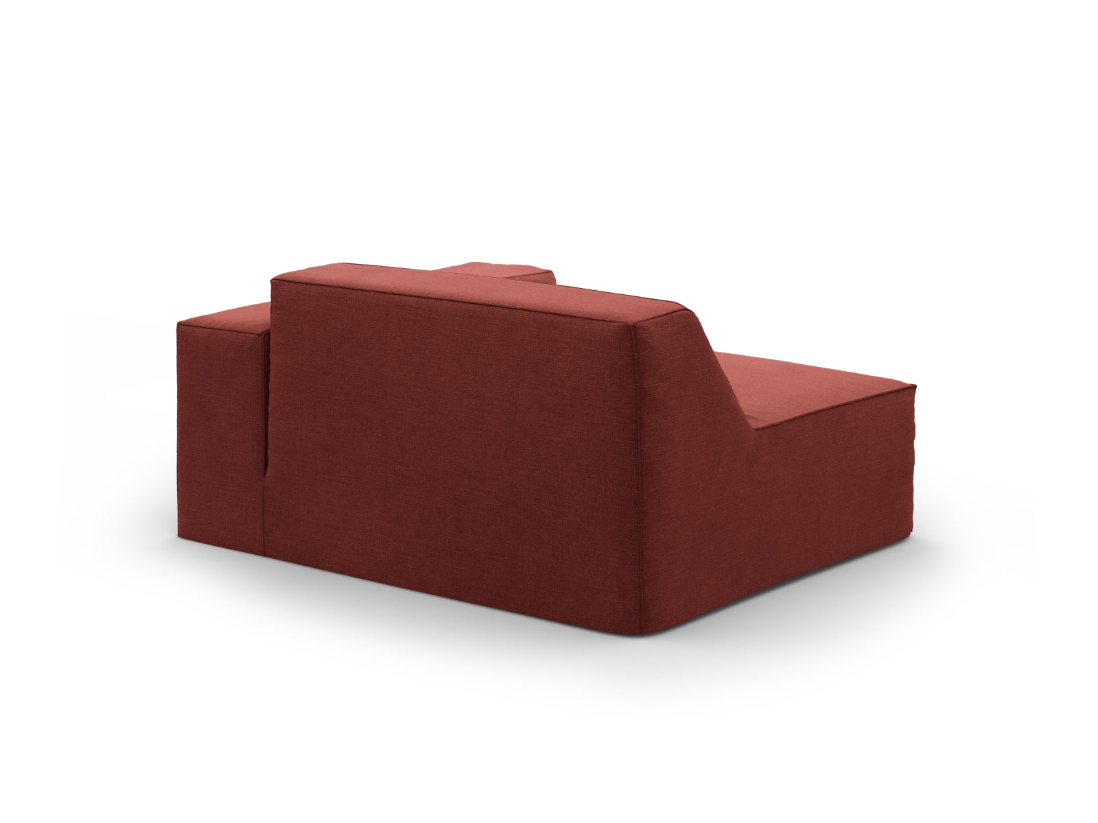 Rechter 1-Sitzer Jodie Modul von Micadoni in Cherrywood-LINS, perfekt für kreative Raumgestaltungen und modernes Wohnen.