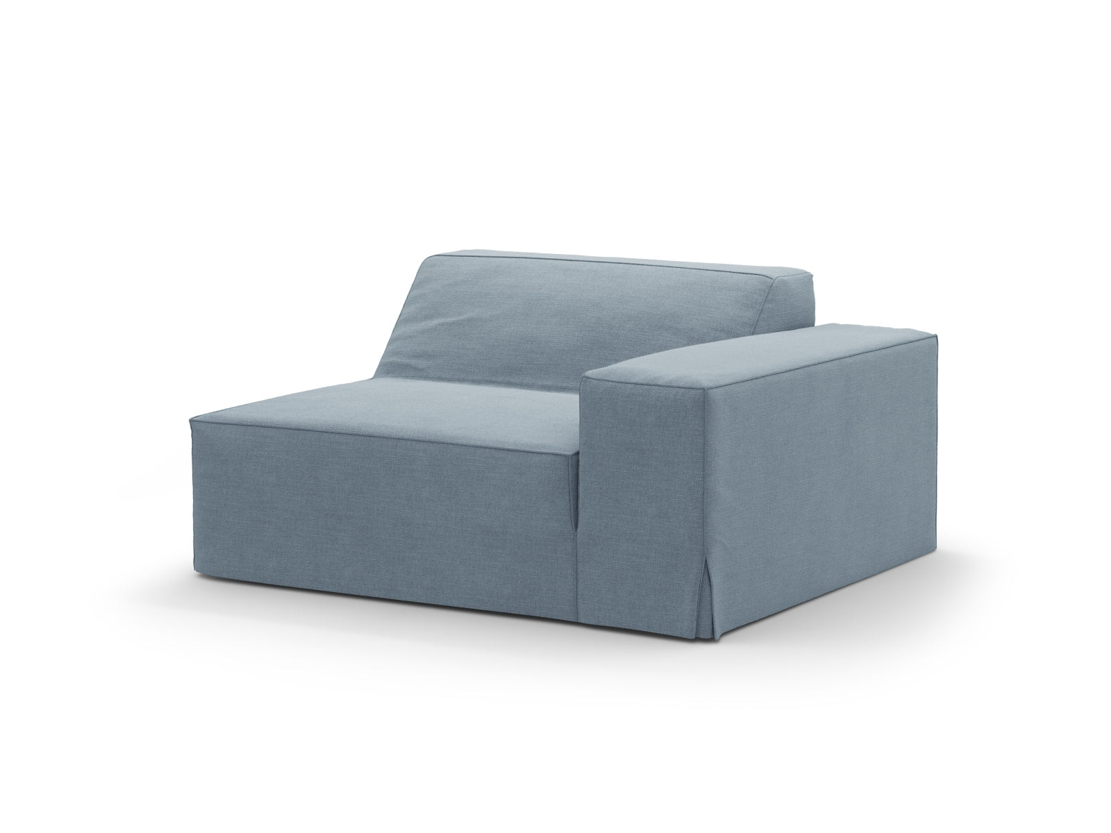 Jodie Modul rechts 1 Sitzer in Muted Blue-LINS präsentiert im Onlineshop von KAQTU Design AG. Modulares Sofa ist von Micadoni