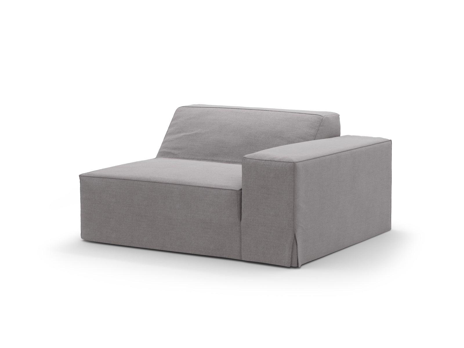 Jodie Modul rechts 1 Sitzer in Warm grey-LINS präsentiert im Onlineshop von KAQTU Design AG. Modulares Sofa ist von Micadoni