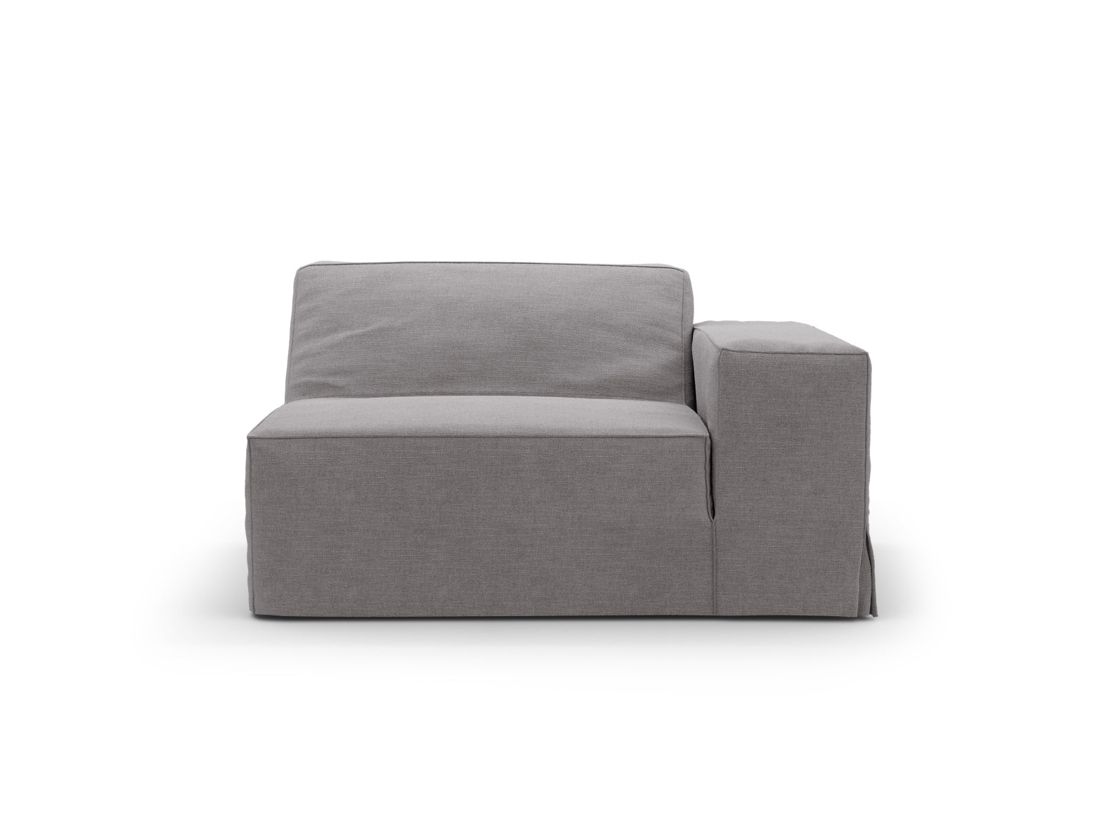 Eleganter Jodie Modul 1 Sitzer rechts in warmem Grau, ideal für individuelles Sofa-Design von Micadoni, erhältlich bei KAQTU.