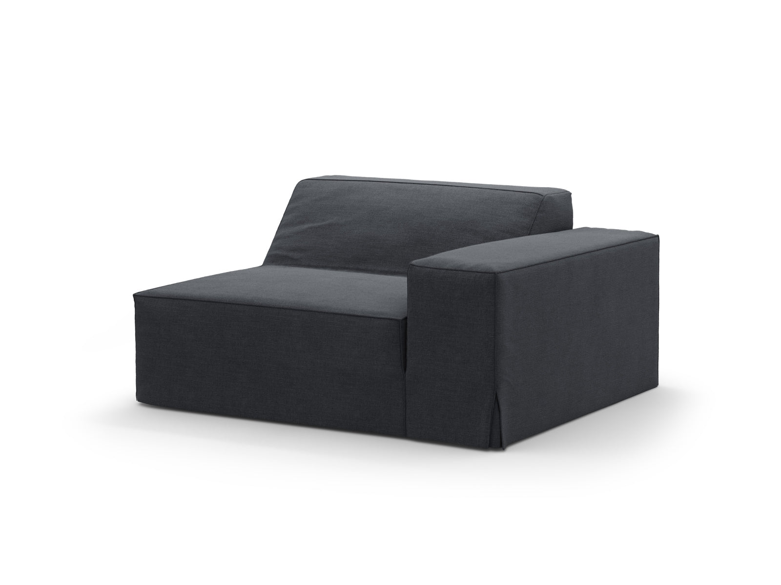 Jodie Modul rechts 1 Sitzer in Grey und Blue-LINS präsentiert im Onlineshop von KAQTU Design AG. Modulares Sofa ist von Micadoni