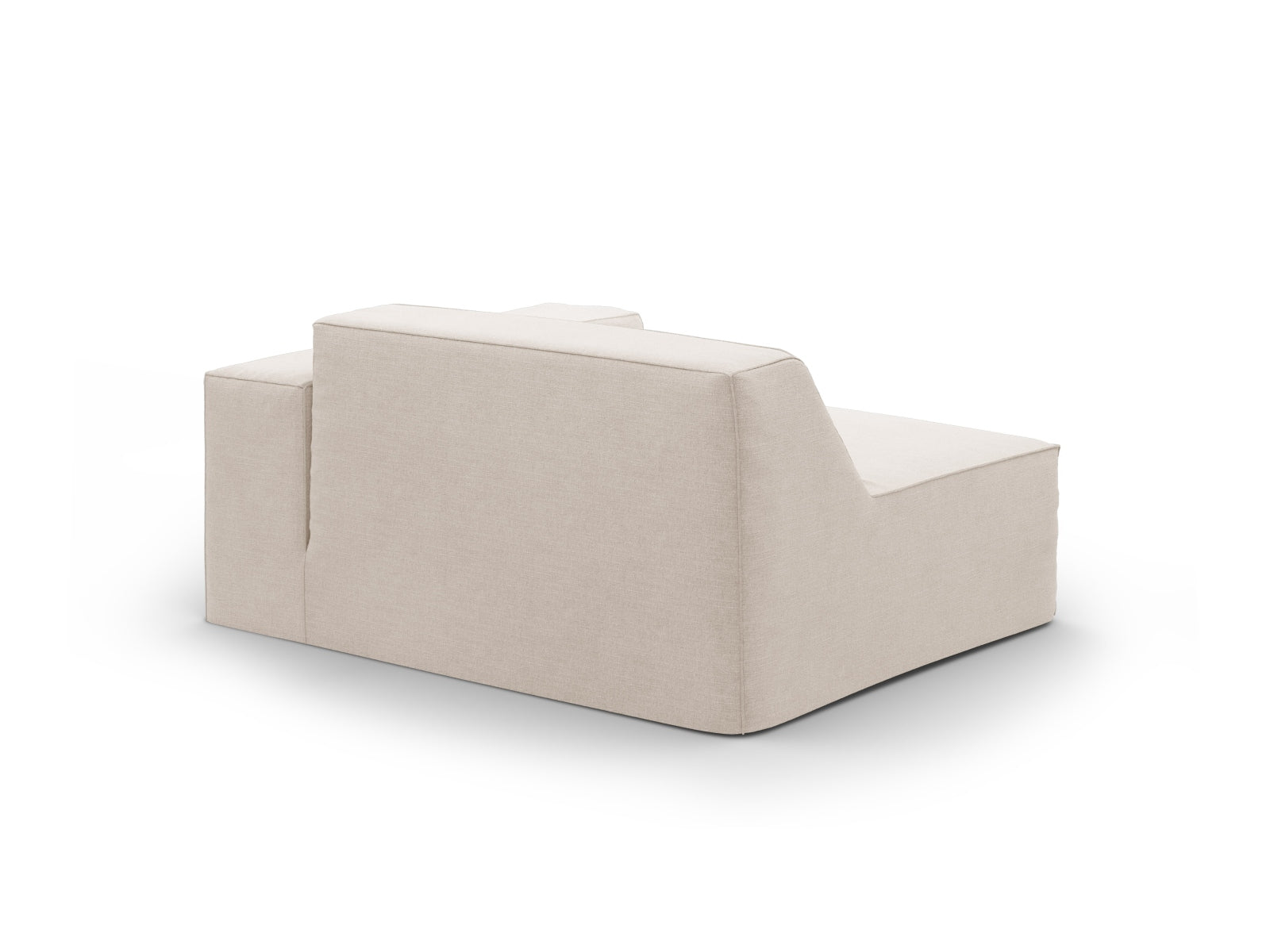 Beige Jodie Modul 1-Sitzer von Micadoni, perfekt für kreative Sofa-Arrangements, bietet stilvolle Eleganz und hervorragenden Komfort.