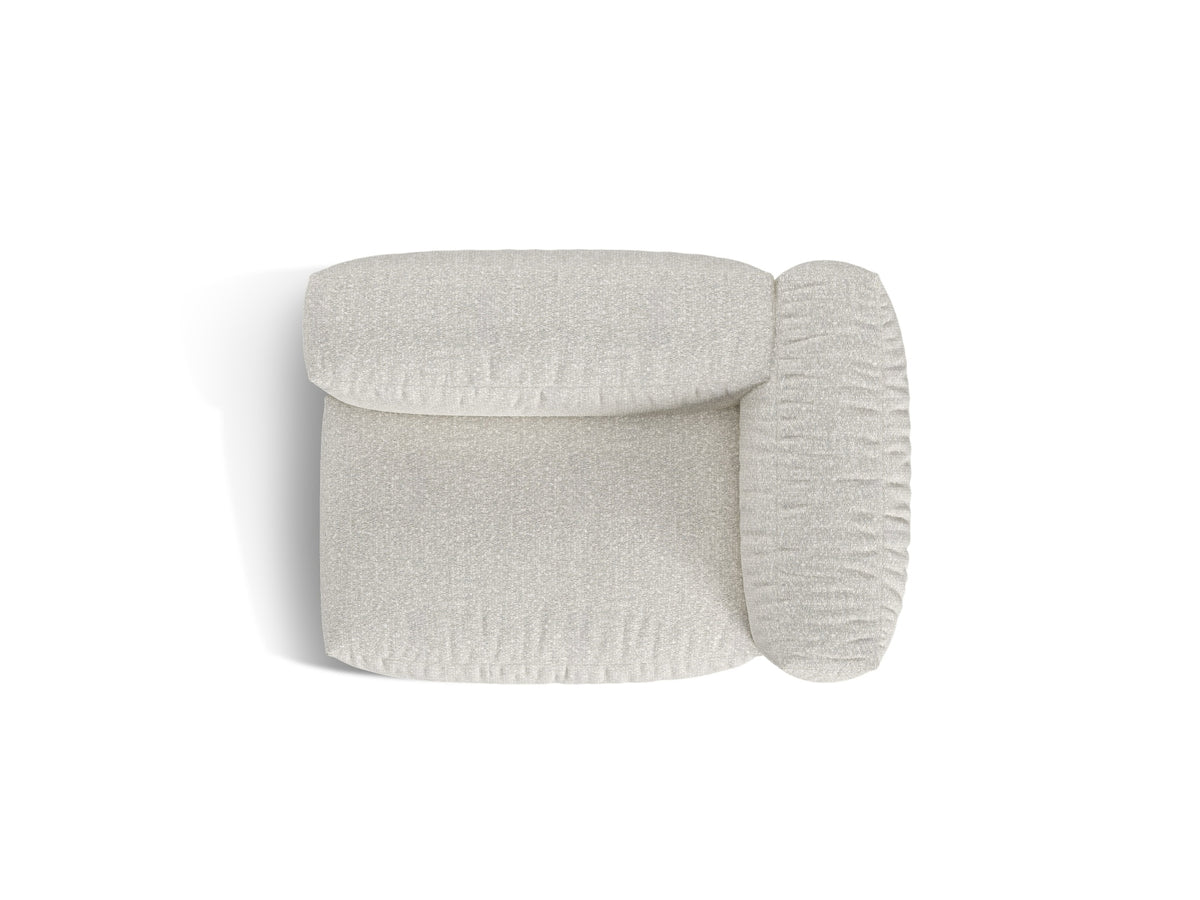 1-Sitzer Sofa Martina Wide rechts in Grey Beige Melange-Monet präsentiert im Onlineshop von KAQTU Design AG. Modulares Sofa ist von Micadoni