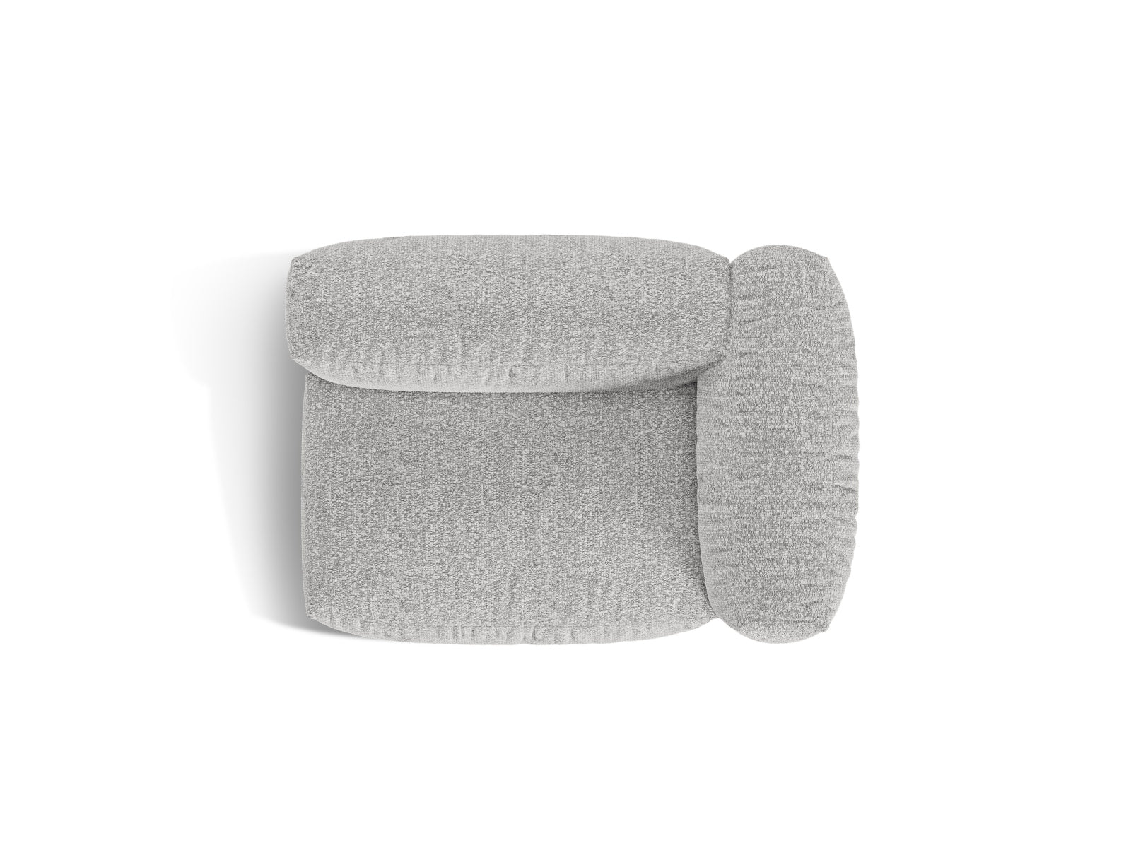Stilvolles 1-Sitzer Sofa Martina Wide rechts in edlem Silver-Monet, perfekt für moderne Wohnräume und entspannte Atmosphäre.
