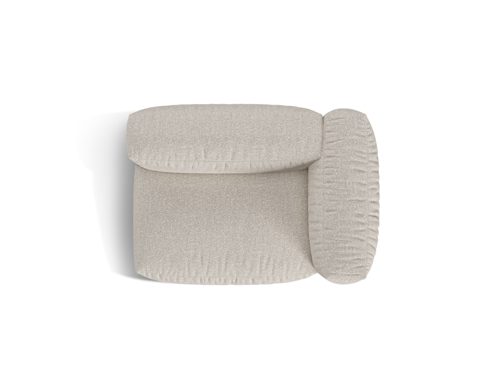 Elegantes 1-Sitzer Sofa Martina Wide rechts in Beige, perfekt für zeitgemäße Interiors, bietet hohen Komfort und flexible Gestaltungsmöglichkeiten.
