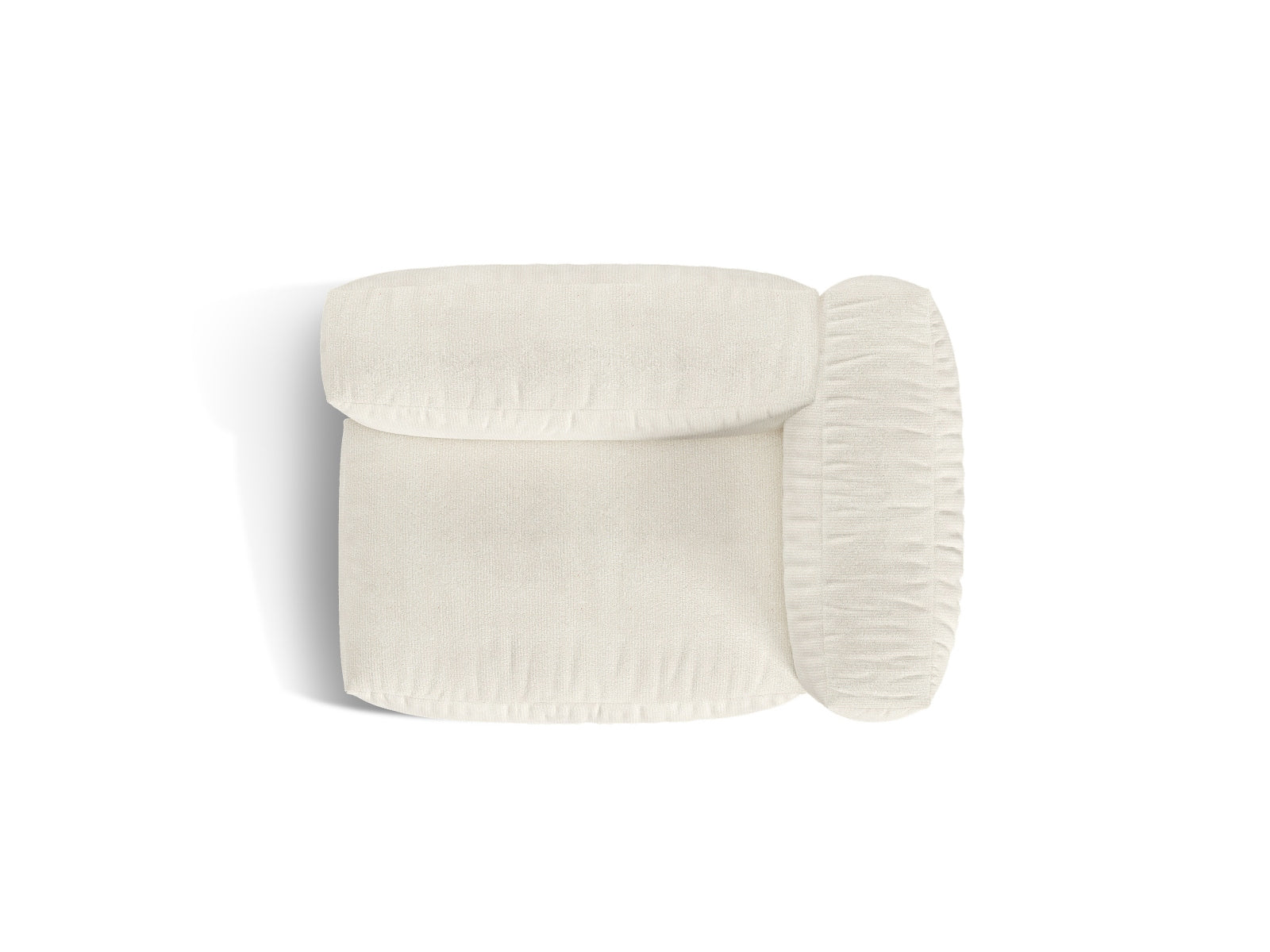 Modernes 1-Sitzer Sofa Martina Wide rechts in zartem Ivory-Monet, perfekt für gemütliche Ecken und stilvolle Einrichtungsideen.