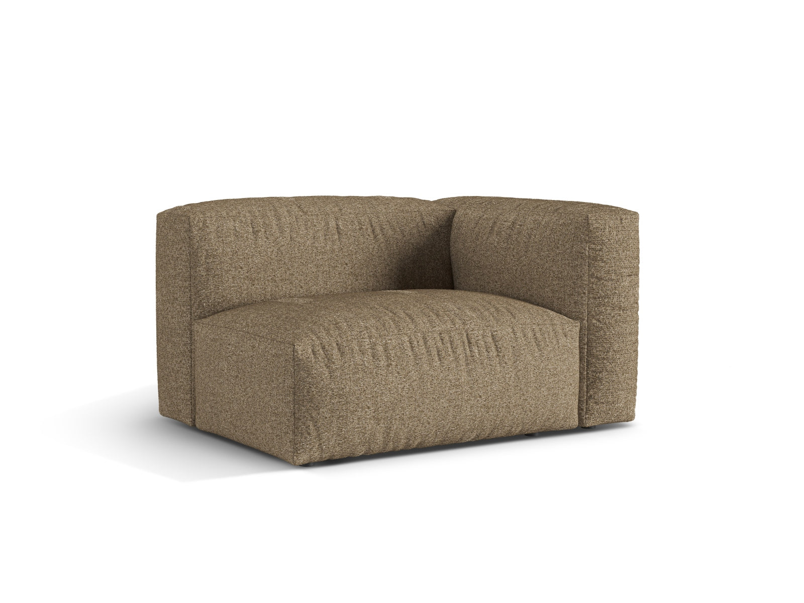 Elegantes 1-Sitzer Sofa Martina Wide rechts in warmem Cappuccino, ideal für stilvolle Wohnräume und vielseitige Kombinationen.
