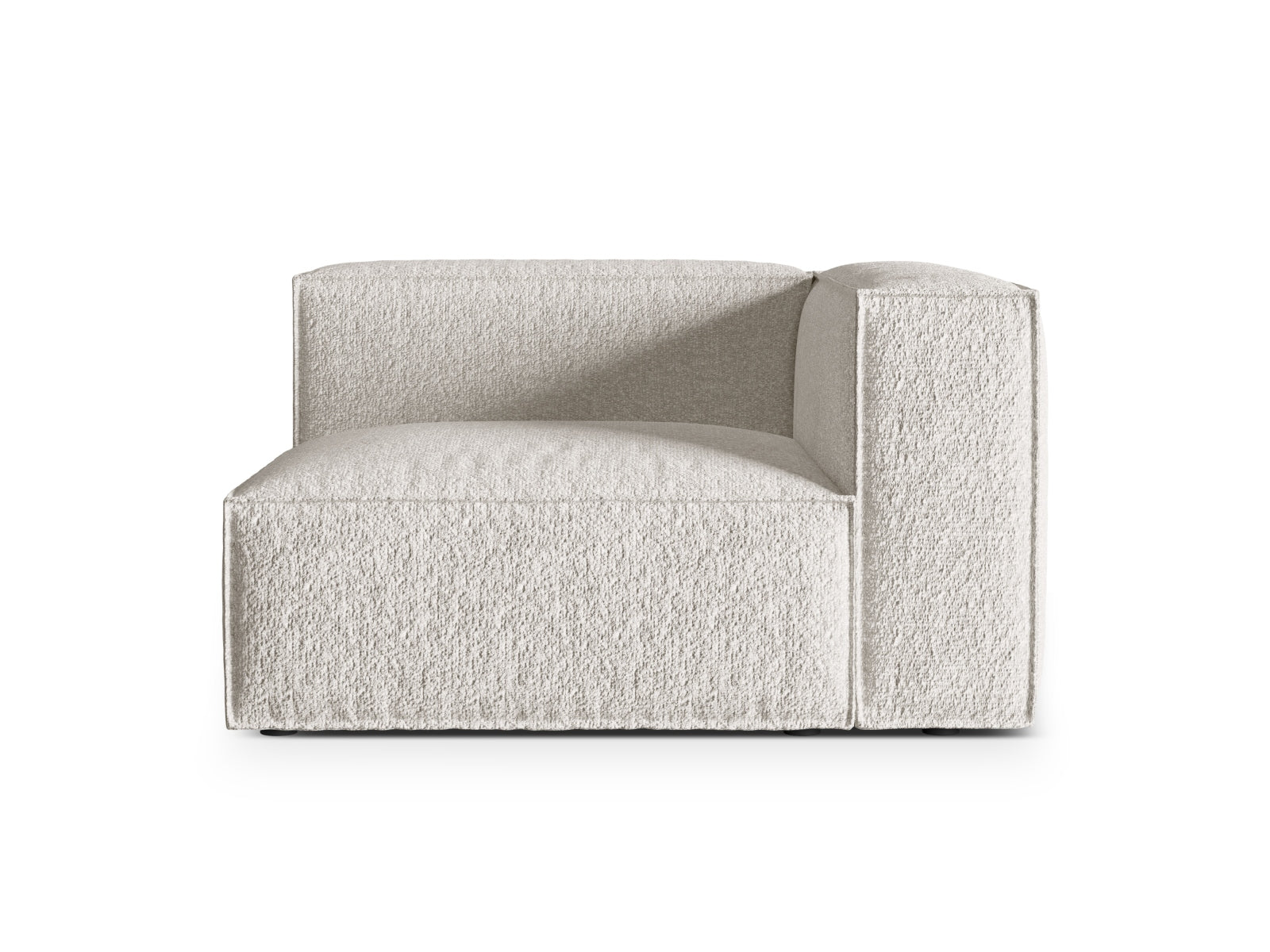 Nuria Boucle rechts Modular Sofa 1 Sitzer in Grey Beige Melange präsentiert im Onlineshop von KAQTU Design AG. Modulares Sofa ist von Micadoni