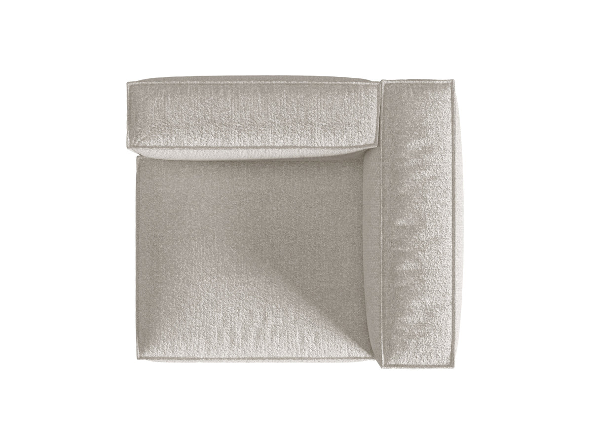 Nuria Boucle rechts Modular Sofa 1 Sitzer in Grey Beige Melange-Monet präsentiert im Onlineshop von KAQTU Design AG. Modulares Sofa ist von Micadoni