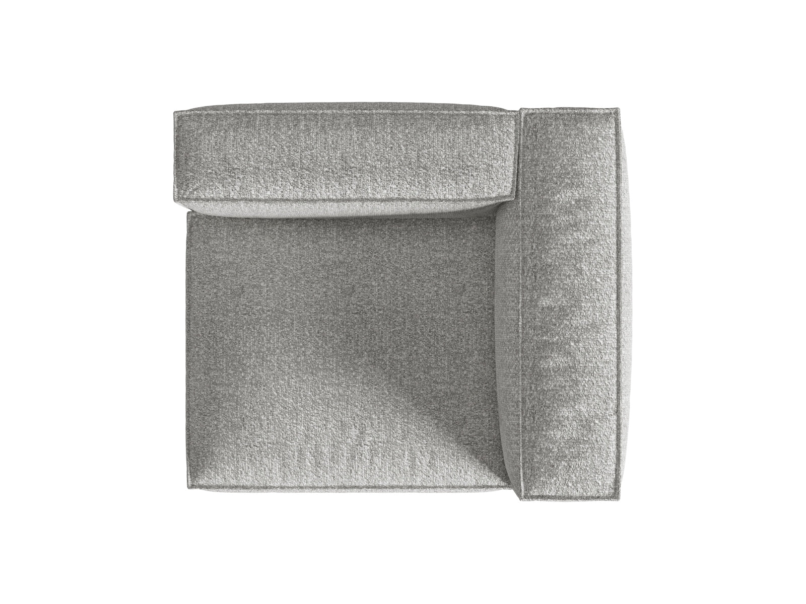Stilvolles Nuria Boucle 1-Sitzer Sofa in Silber-Monet, perfekt für zeitgemäße Inneneinrichtungen und vielseitige Raumgestaltungen.