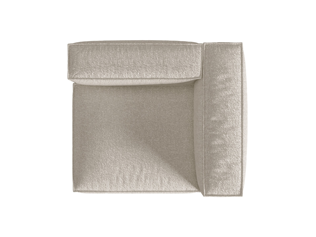 Nuria Boucle rechts Modular Sofa 1 Sitzer in Beige-Monet präsentiert im Onlineshop von KAQTU Design AG. Modulares Sofa ist von Micadoni
