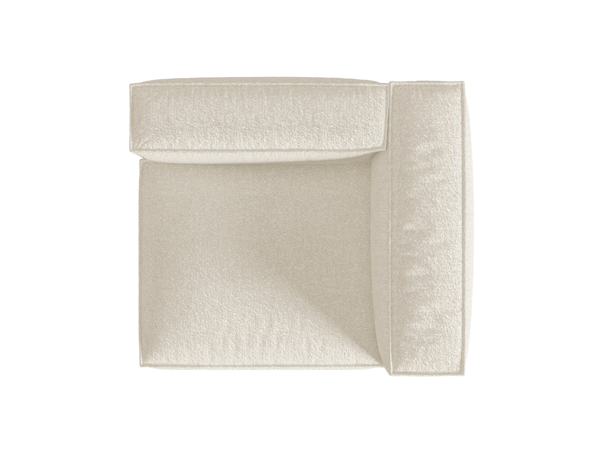 Nuria Boucle rechts Modular Sofa 1 Sitzer in Ivory-Monet präsentiert im Onlineshop von KAQTU Design AG. Modulares Sofa ist von Micadoni